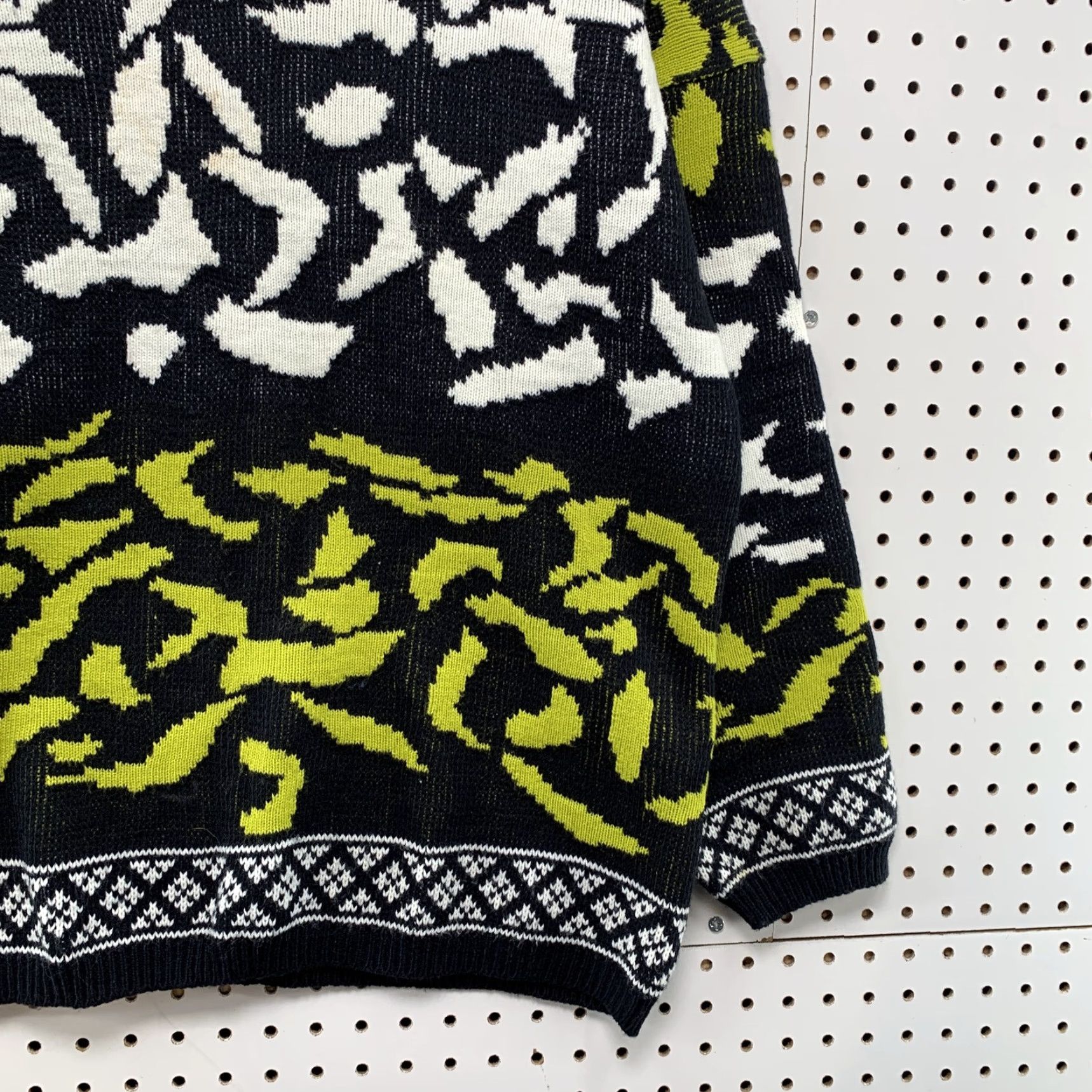 Vintage VINTAGE Jamie Scott Knit Sweater Womens Medium Black Yellow Pullover Casual Crew Neck Long Sleeve Winter Fall Size M / US 6-8 / IT 42-44 - 6 Thumbnail