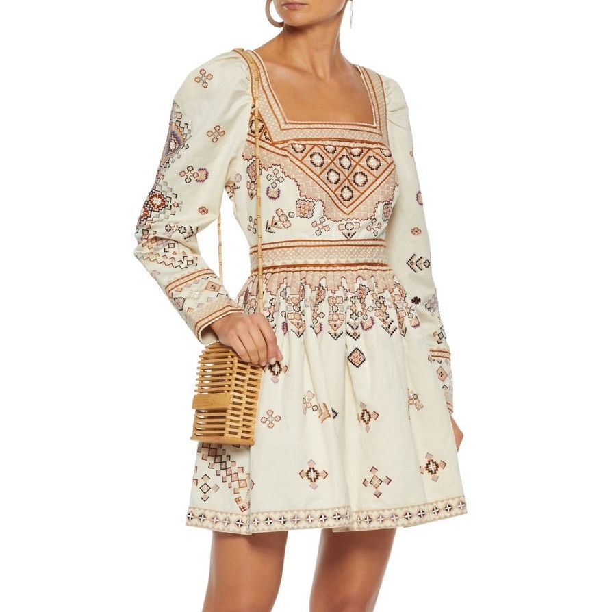 Ulla Johnson Ulla Johnson Adilah Beaded Embroidered Mini Dress size 0 Size XS / US 0-2 / IT 36-38 - 2 Thumbnail