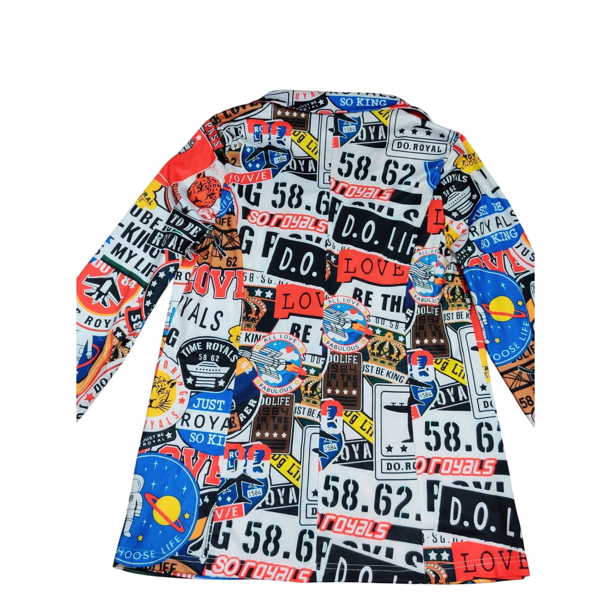 Other Retro Graphic Print Blazer Jacket Size M Multicolor Pop Art Size M / US 6-8 / IT 42-44 - 8 Thumbnail
