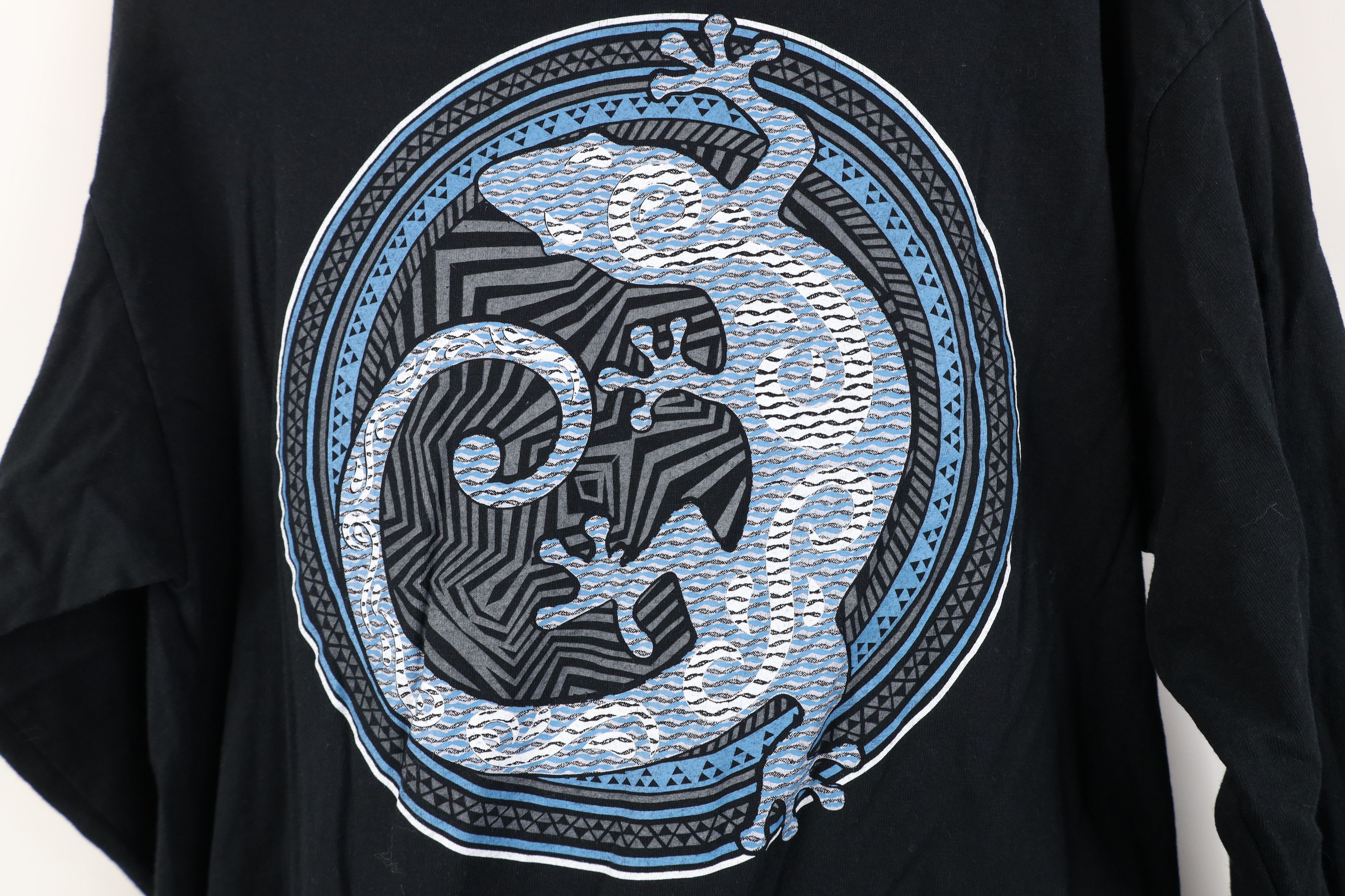 Vintage Vintage 90s Y2K Streetwear Lizard Long Sleeve T-Shirt Black Size US L / EU 52-54 / 3 - 11 Thumbnail