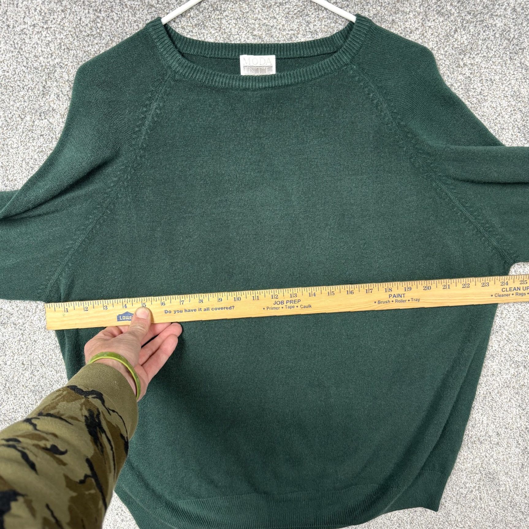 Vintage VINTAGE Moda International Sweater Womens M Green Raglan Knit Crewneck 90s Minimalist Facade Size M / US 6-8 / IT 42-44 - 4 Thumbnail