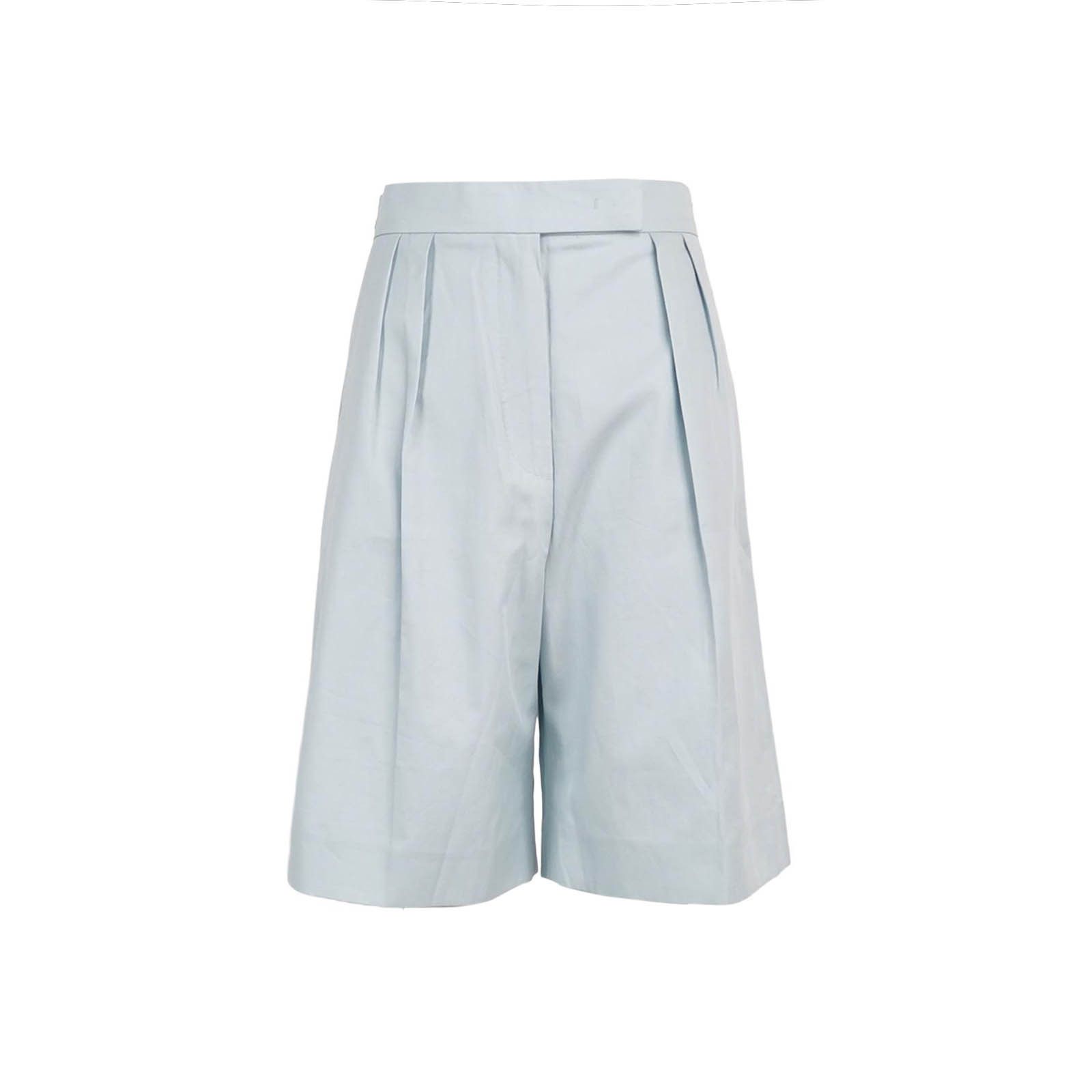 Max Mara Max Mara Cotton Solid Shorts US 12 Size 34" / US 12 / IT 48 - 1 Thumbnail