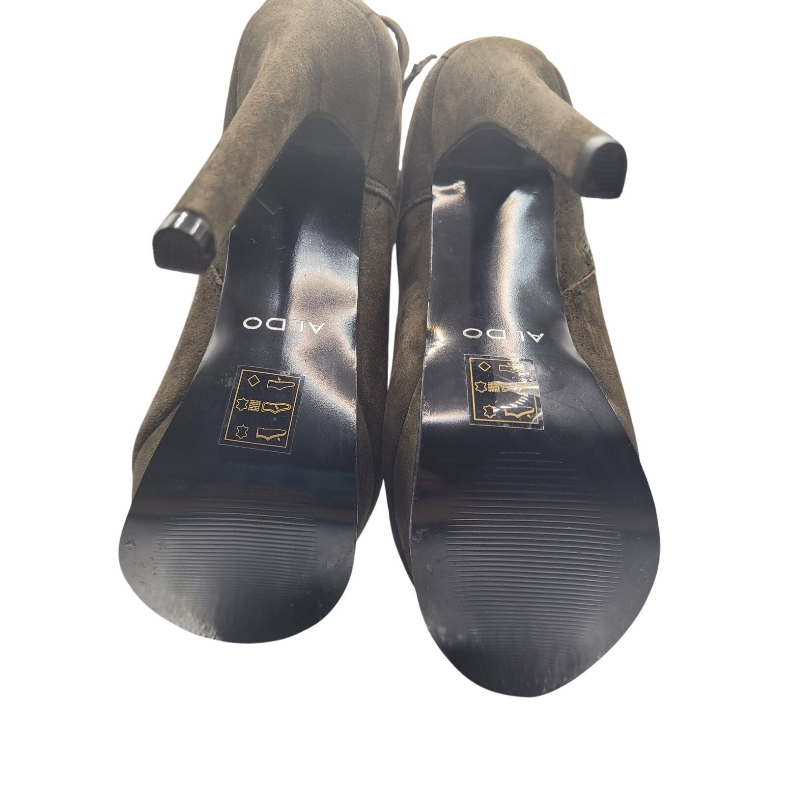 Aldo Aldo Olive Ankle Heel Boots Platform 5" heels Leather Sz 6.5 Size US 6.5 / IT 36.5 - 7 Thumbnail