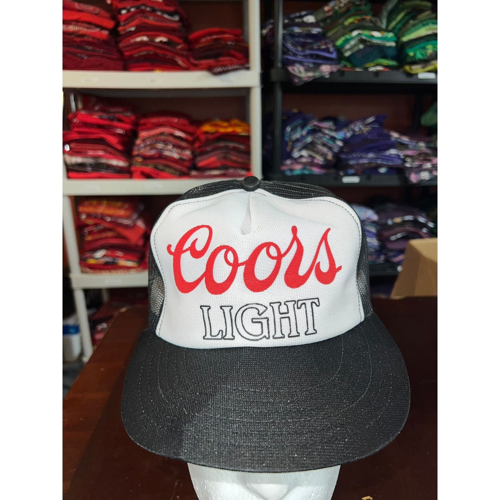 Vintage Vintage Coors Light Trucker Hat Snapback Cap VTG Broken Brim Size ONE SIZE - 2 Thumbnail
