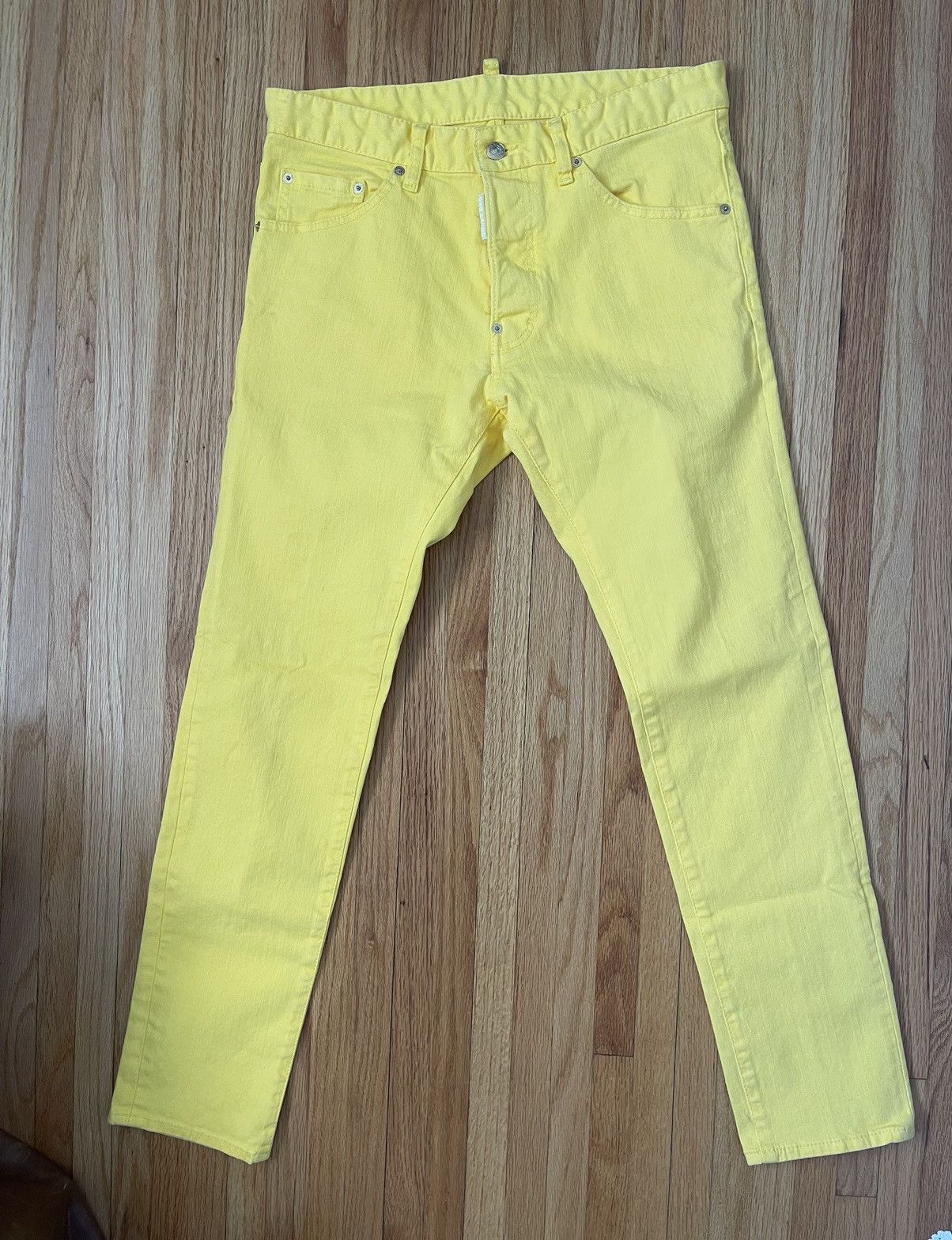 Dsquared2 Dsquared2 Men’s Yellow Jeans Size US 31 - 4 Thumbnail