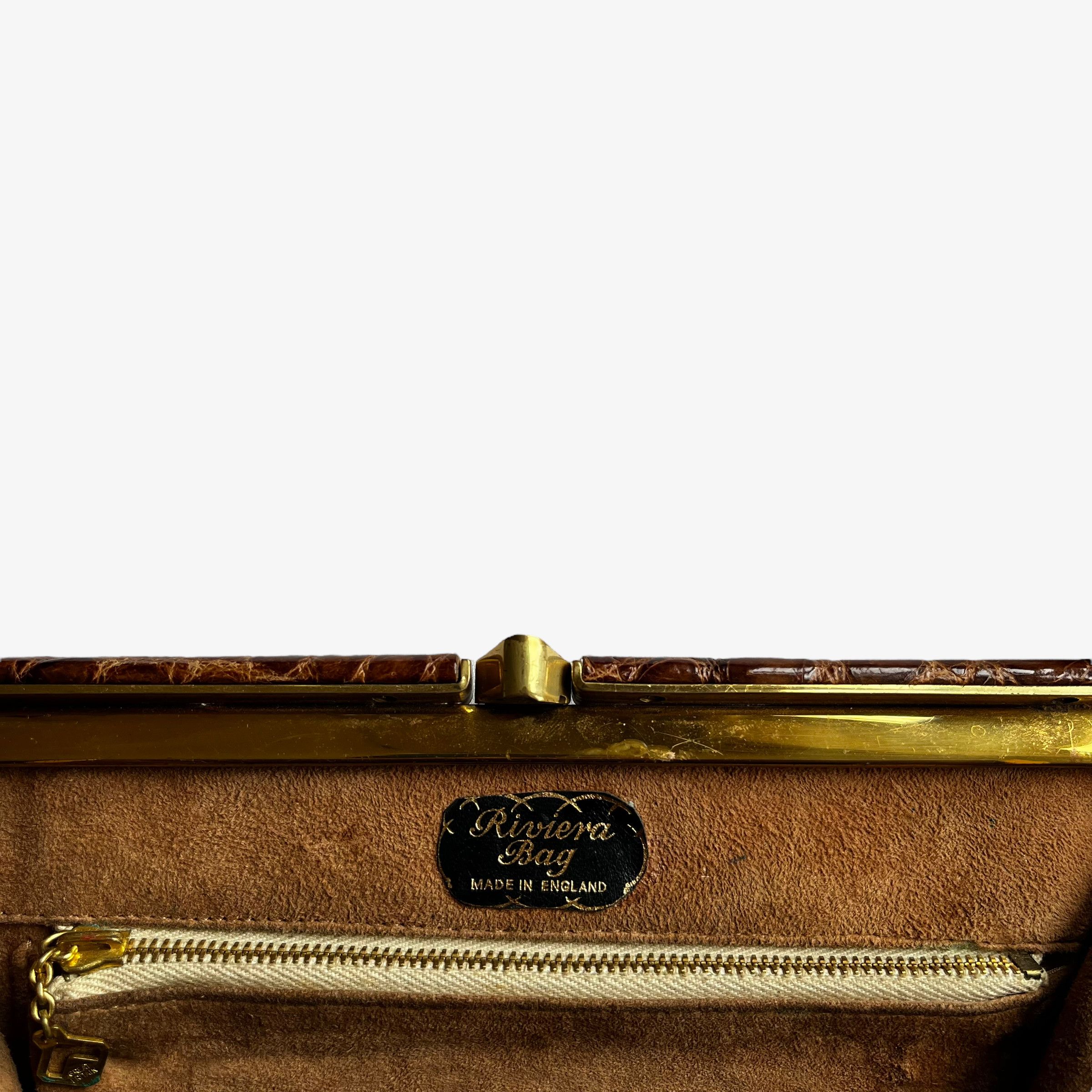 Other Vintage 1950s Riviera Crocodile Leather Shoulder Bag Size ONE SIZE - 2 Thumbnail