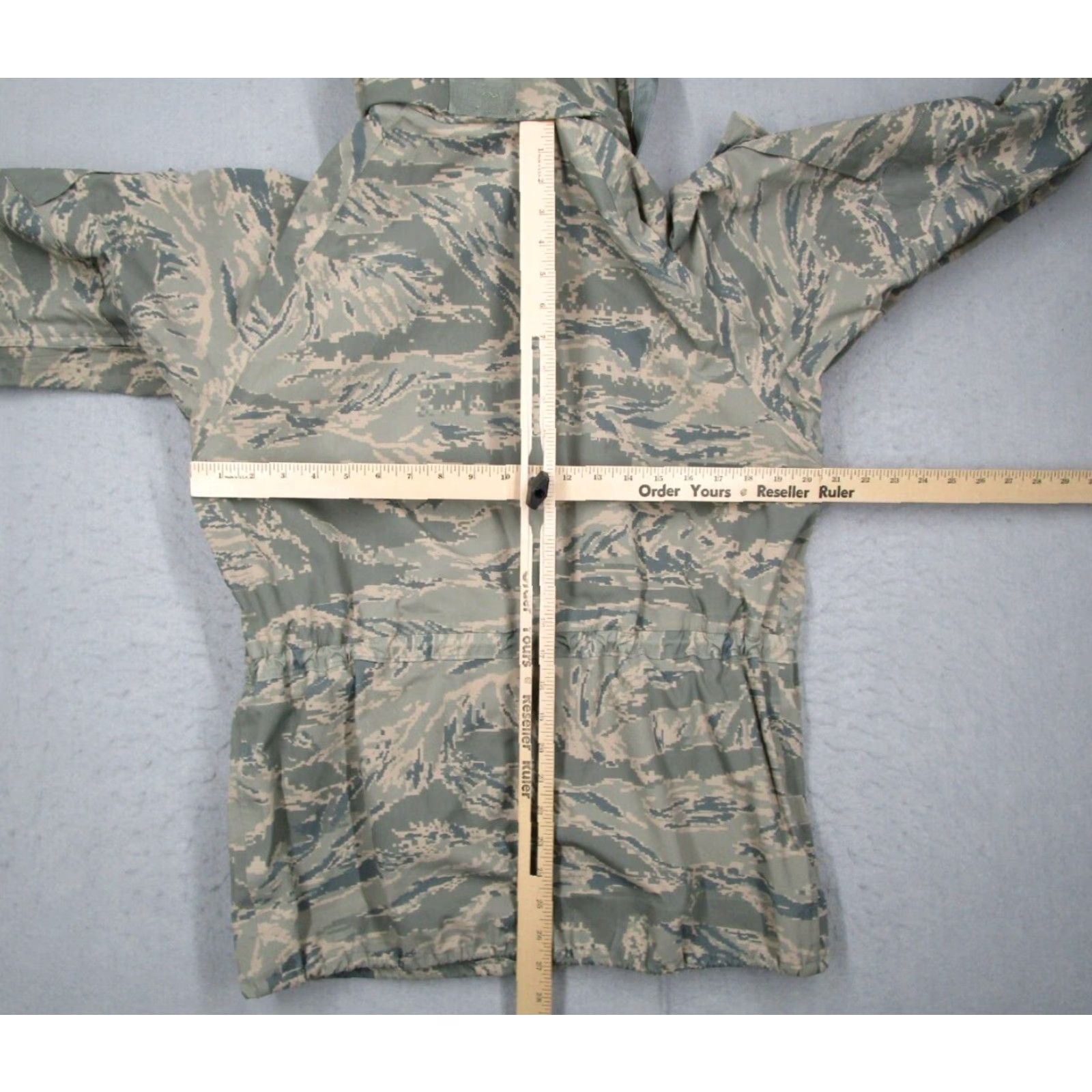Industrie Tennier Industries Jacket Men S Short Green Tiger Stripe Camo Parka Nylon Size US 29 - 5 Thumbnail
