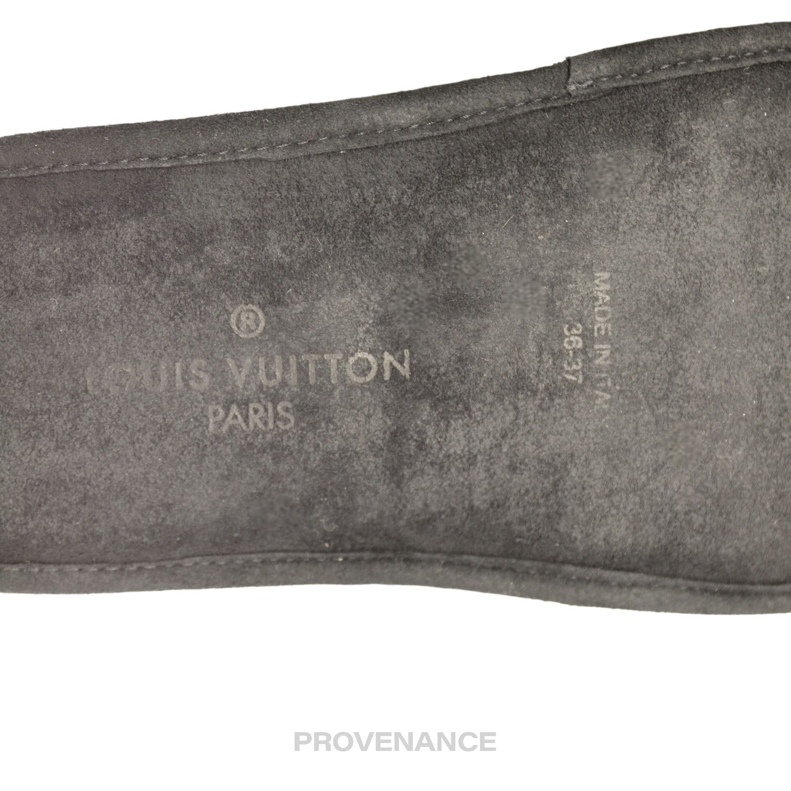 Louis Vuitton 🔴 Louis Vuitton Slipper - Script Embroidered Black Size US 7 / IT 37 - 9 Thumbnail