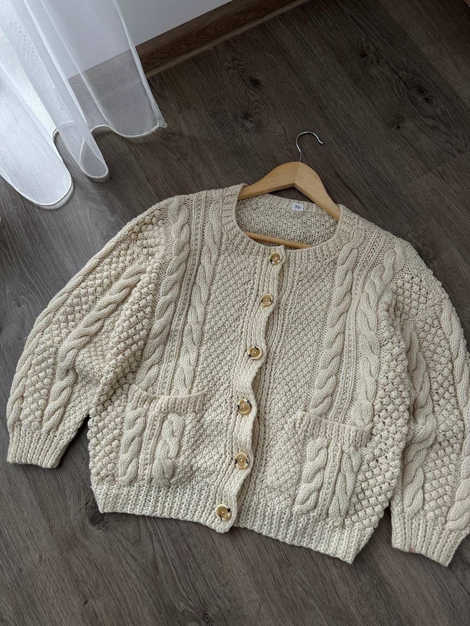 Vintage Vintage Cardigan Wool Beige Scotland Pocket Sweater Size M / US 6-8 / IT 42-44 - 11 Thumbnail