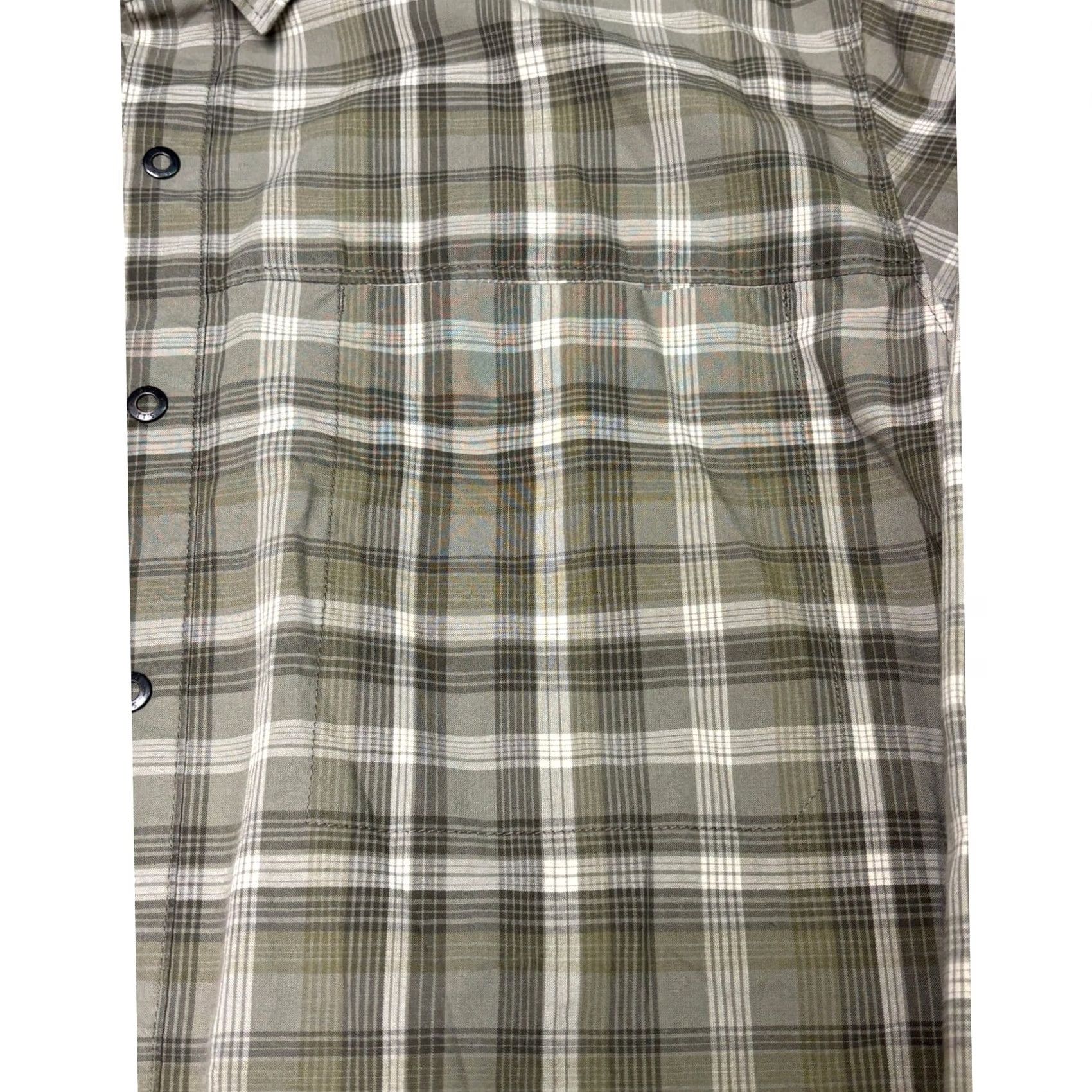 Vintage 5.11 Tactical Shirt Mens Large Long Sleeve Plaid Button Down Olive Green Tan Size US L / EU 52-54 / 3 - 2 Thumbnail