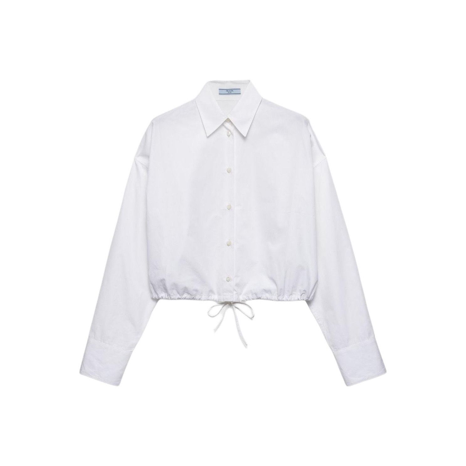 Prada Prada Drawstring Poplin Shirt Size 40 Size S / US 4 / IT 40 - 1 Thumbnail
