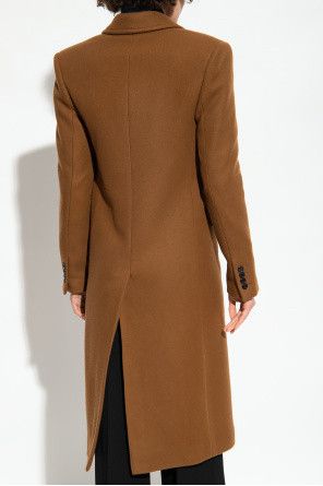 Saint Laurent Paris o1bcso1str1125 Long Coat In Wool in Brown Size M / US 6-8 / IT 42-44 - 4 Thumbnail