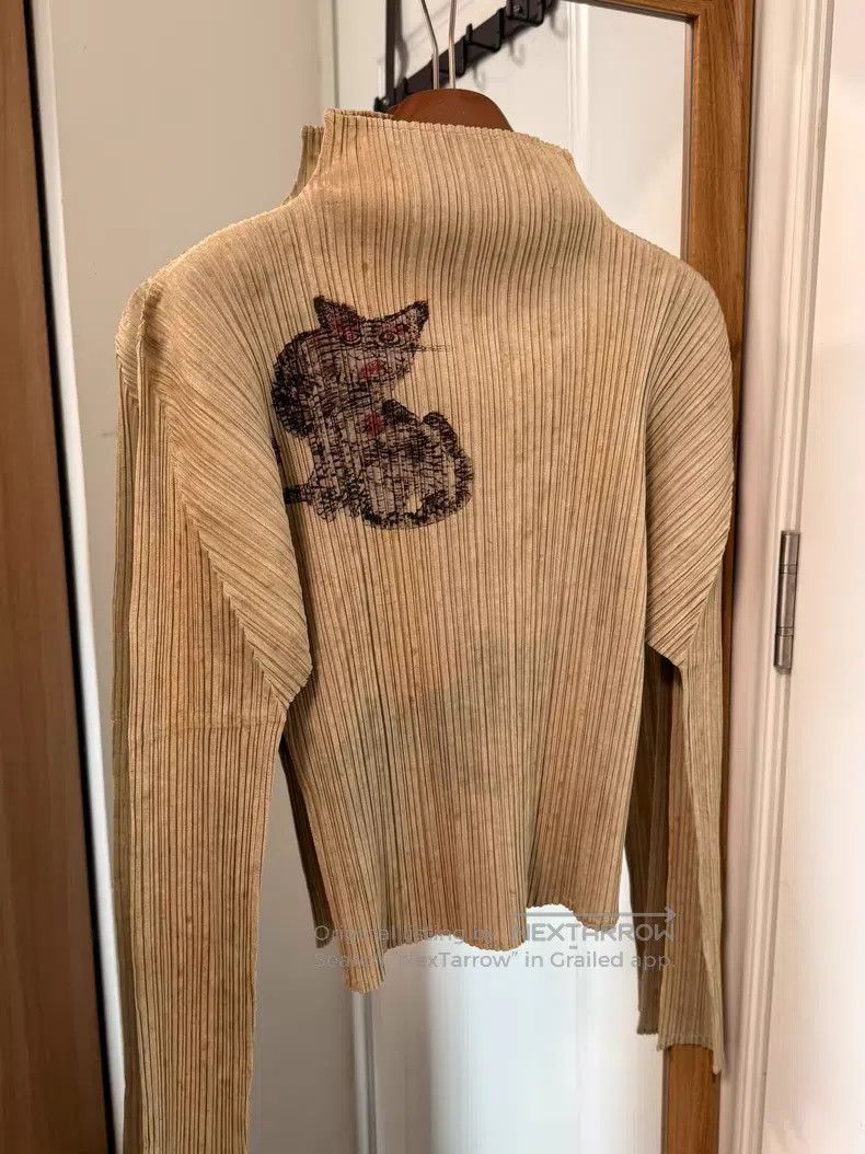 Issey Miyake Issey Miyake Tiger Cat Turtleneck Long Sleeve Top Size L / US 10 / IT 46 - 2 Thumbnail