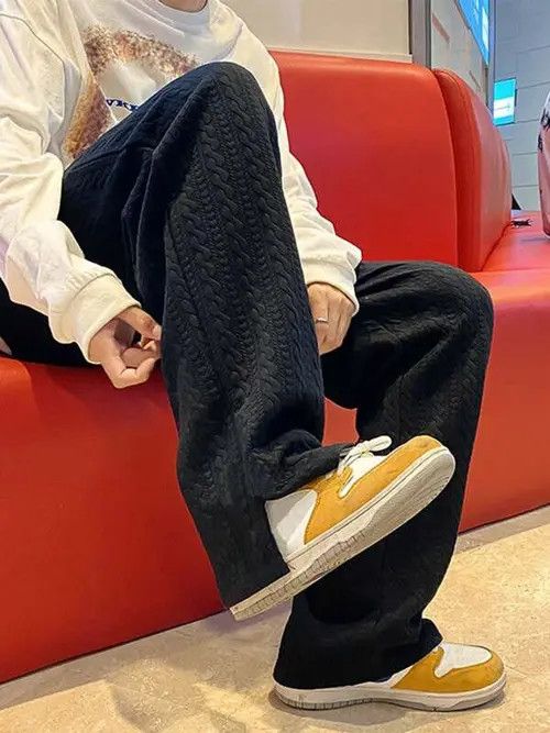 Japanese Brand × Vintage cable-knit Loose fit Wide Y2k Sweatpants Size US 32 / EU 48 - 3 Thumbnail