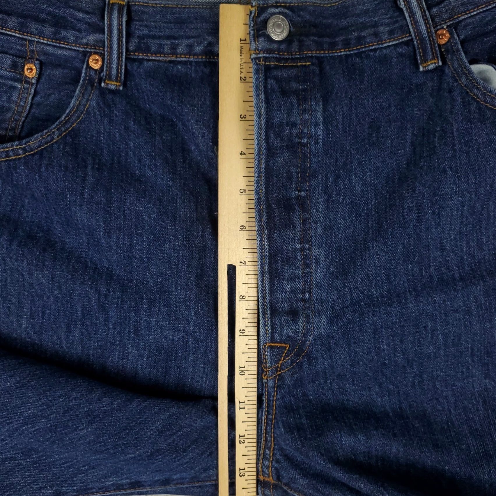 Levi's Levi's 501 Jeans Mens Regular Size 42x30 Blue Straight Leg Denim Pants Size US 42 / EU 58 - 4 Thumbnail