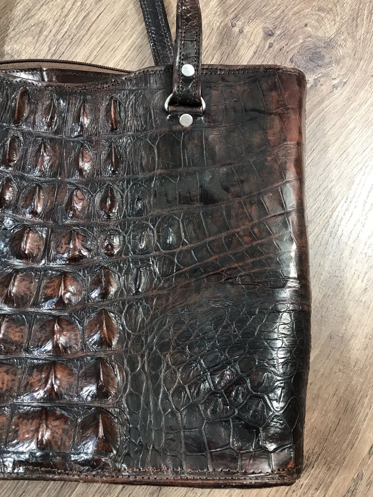 Leather × Vintage Vintage Crocodile Leather Bag Size ONE SIZE - 3 Thumbnail