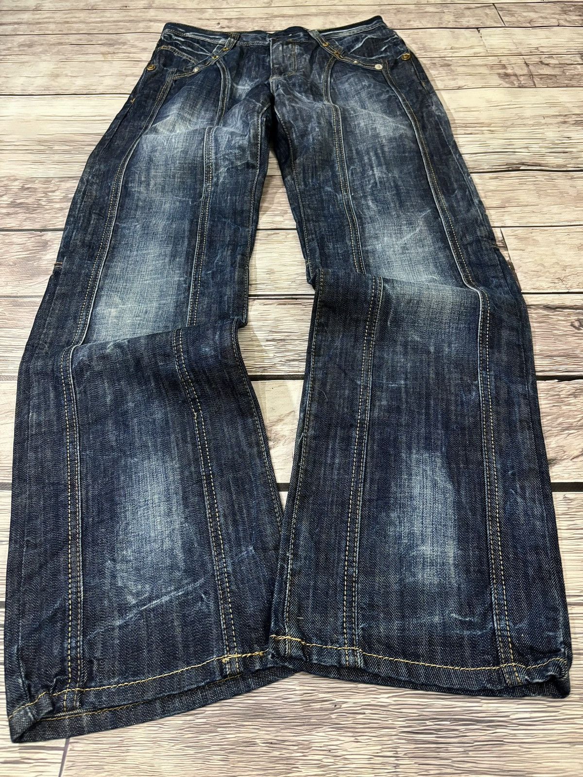 If Six Was Nine × Japanese Brand × Vintage Vintage Rick Owens Junya Watanabe Style Washed Jeans Size US 30 / EU 46 - 1 Thumbnail