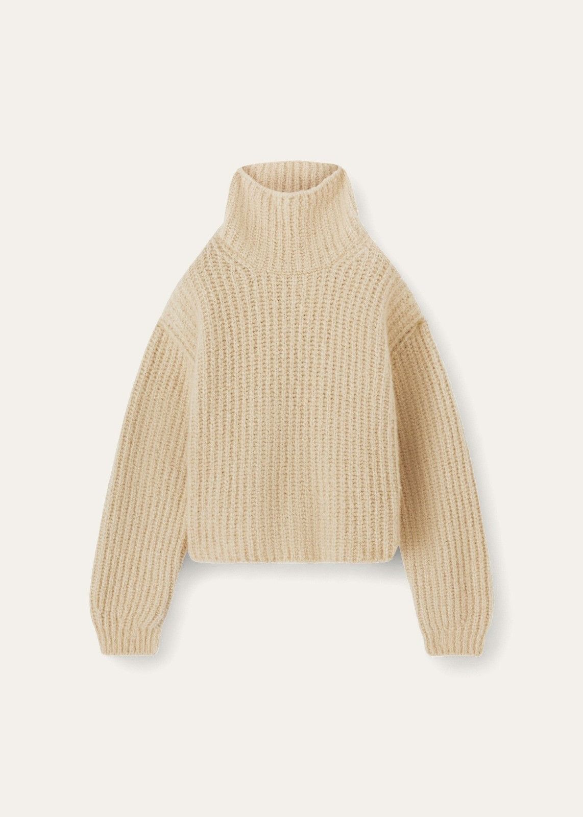Loro Piana o1srvl11e1125 FAM6680 Cocooning Turtleneck Sweater in Beige Size XS / US 0-2 / IT 36-38 - 1 Thumbnail