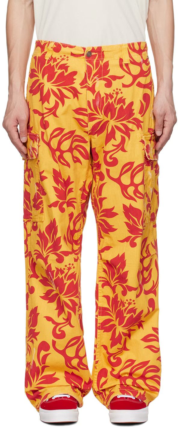 o1y0125 Cargo Pant in Yellow/Red