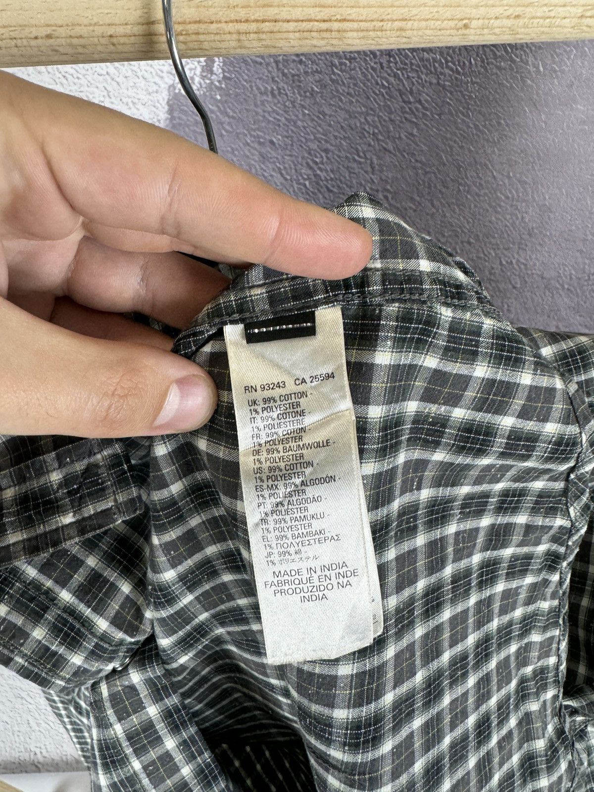 Diesel Diesel vintage checkered flannel y2k long sleeve shirt Size US L / EU 52-54 / 3 - 13 Thumbnail