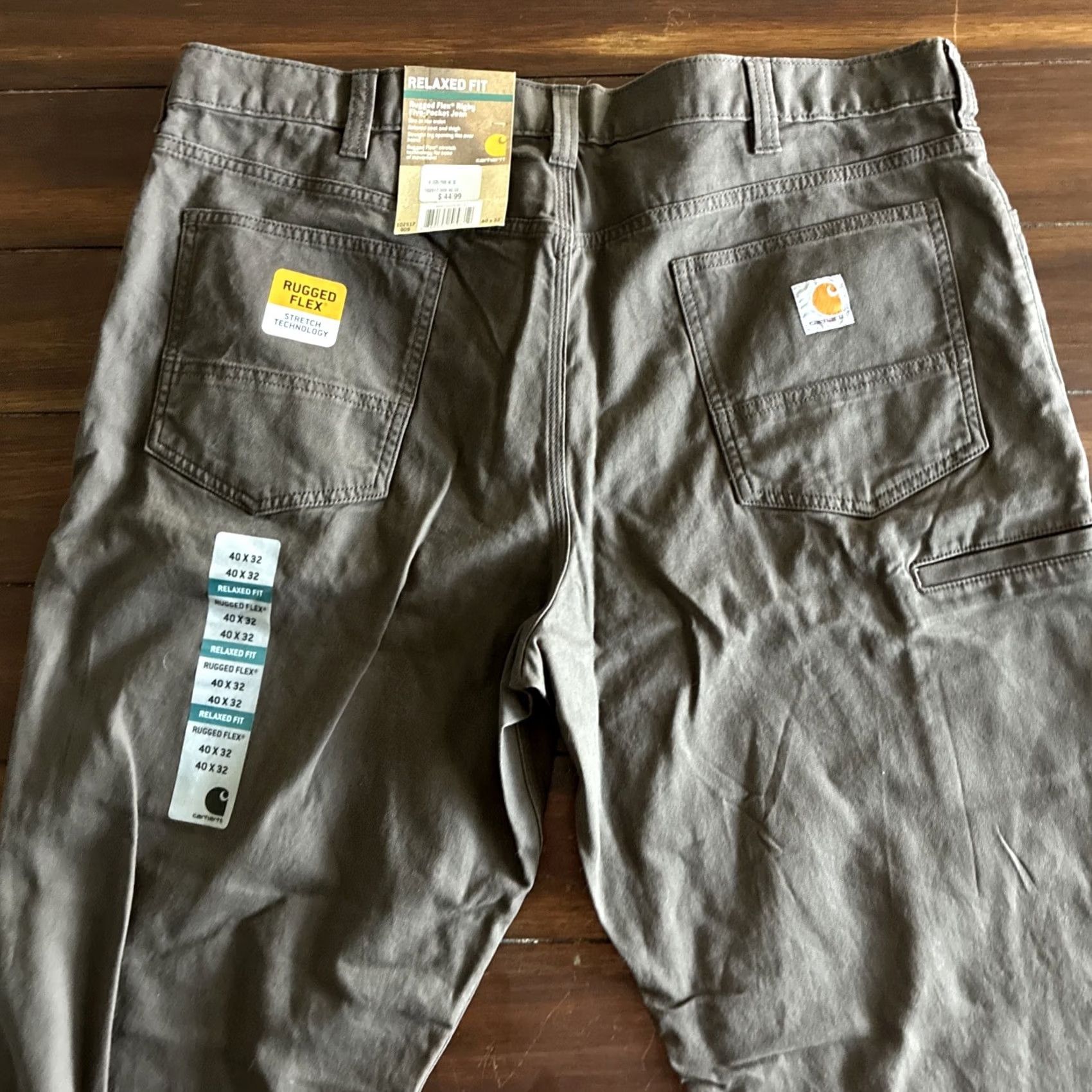 Carhartt Carhartt Pants Mens 40x32 Brown Rugged Flex Relaxed Fit Straight Canvas Work NWT Size US 40 / EU 56 - 3 Thumbnail