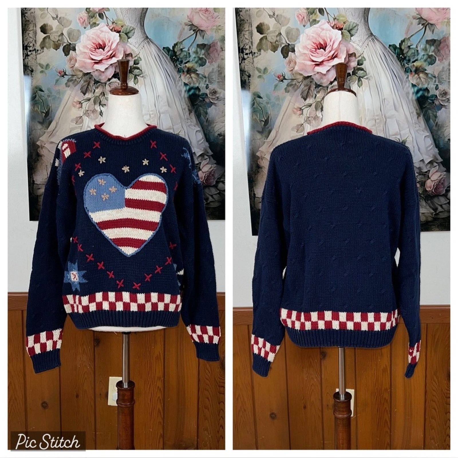 Vintage Vintage 90s Countryside Classics Embroidered Cotton Sweater! Size XL / US 12-14 / IT 48-50 - 1 Thumbnail