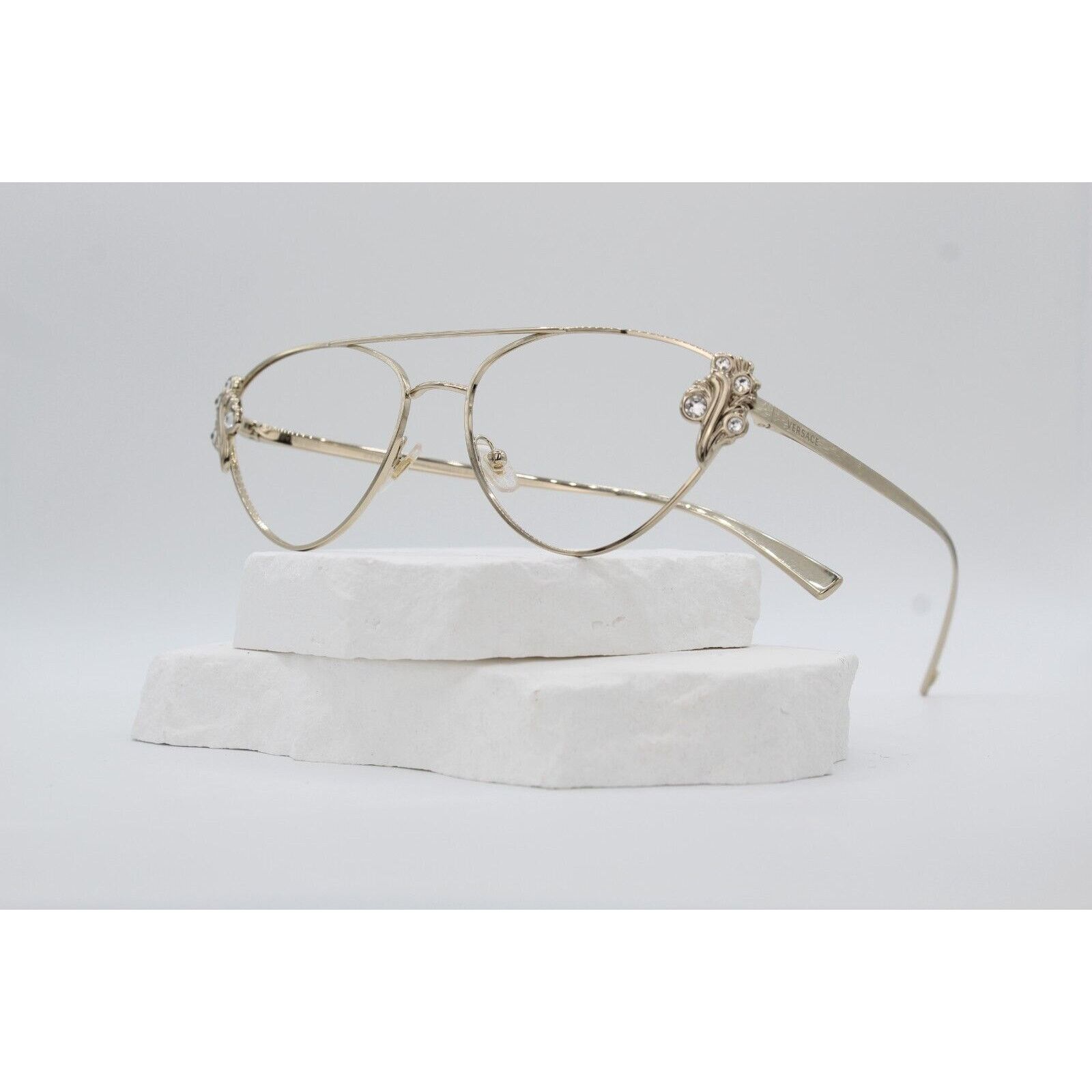 Versace Versace 2195-B 1252/11 Eyeglasses - Gold (No Lenses) Size ONE SIZE - 1 Thumbnail