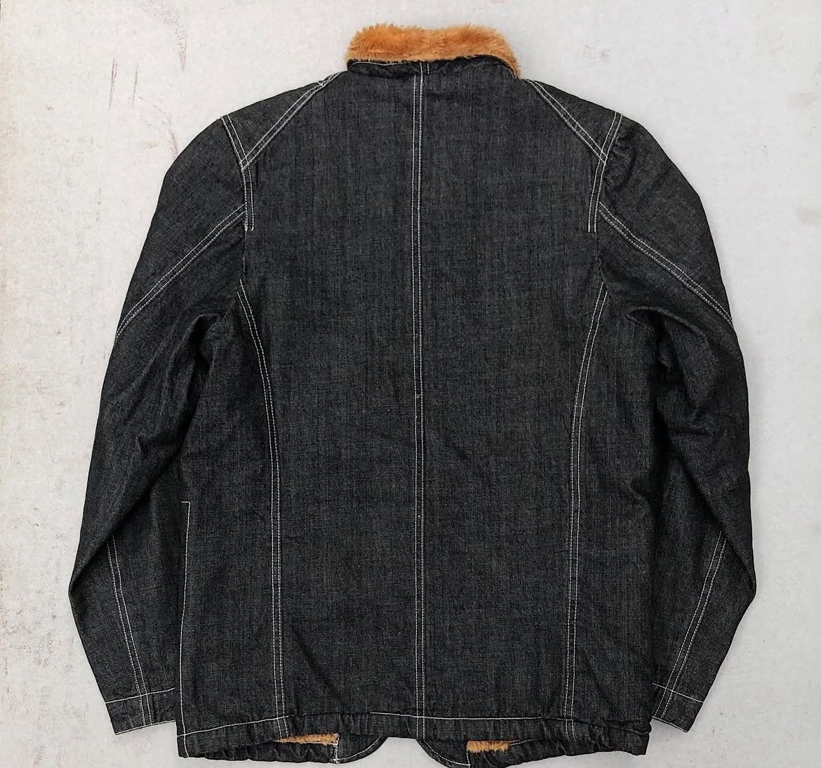 Eternal × If Six Was Nine × Le Grande Bleu (L.G.B.) 2000s Eternal Fur Lined Deck Jeans Jacket Size US M / EU 48-50 / 2 - 4 Thumbnail