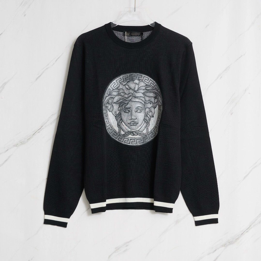 Versace Versace Men's Medusa Jacquard Knit Sweater Size US L / EU 52-54 / 3 - 1 Thumbnail