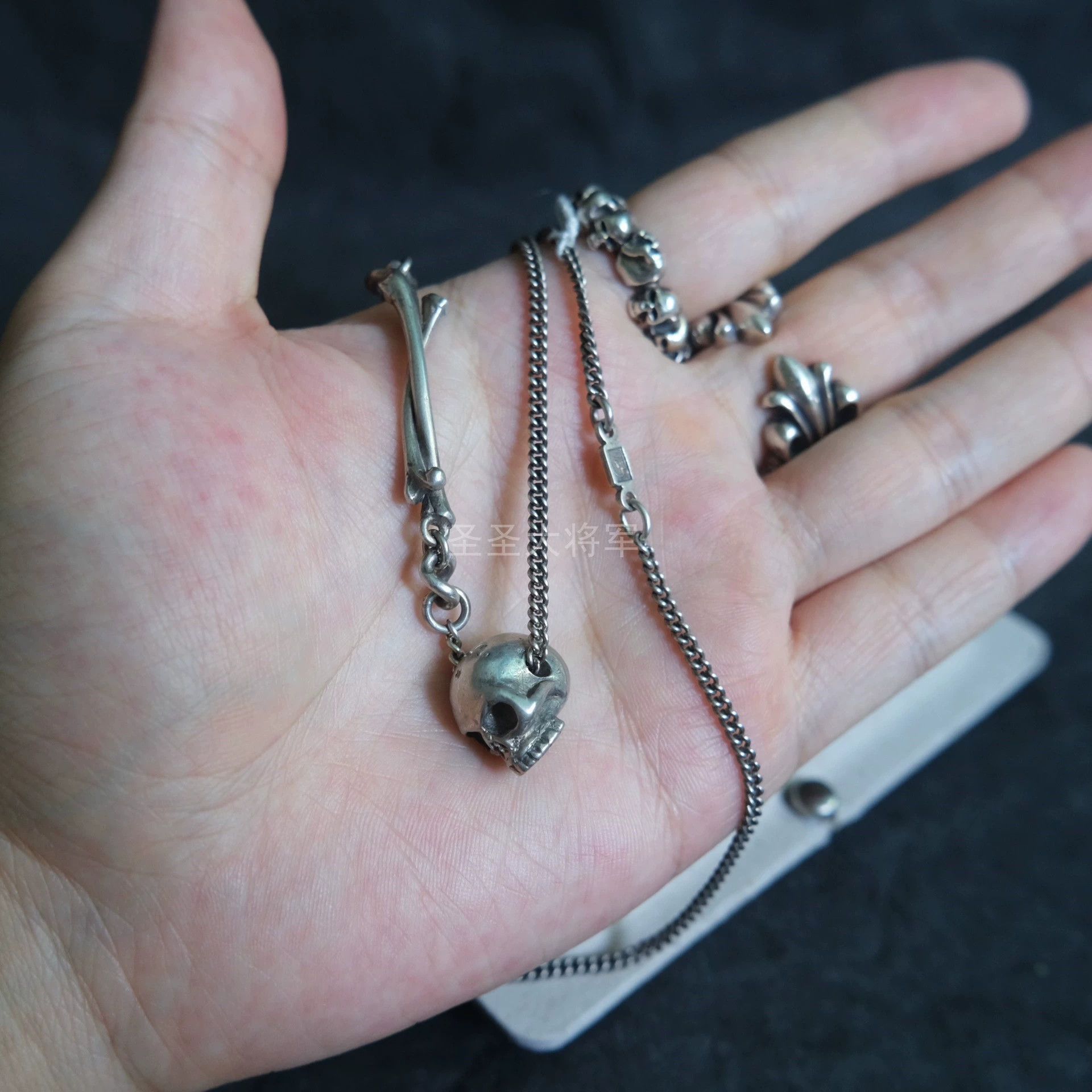 Werkstatt Munchen Werkstatt Munchen Goth Skull & Bones 70cm Necklace New Size ONE SIZE - 5 Thumbnail