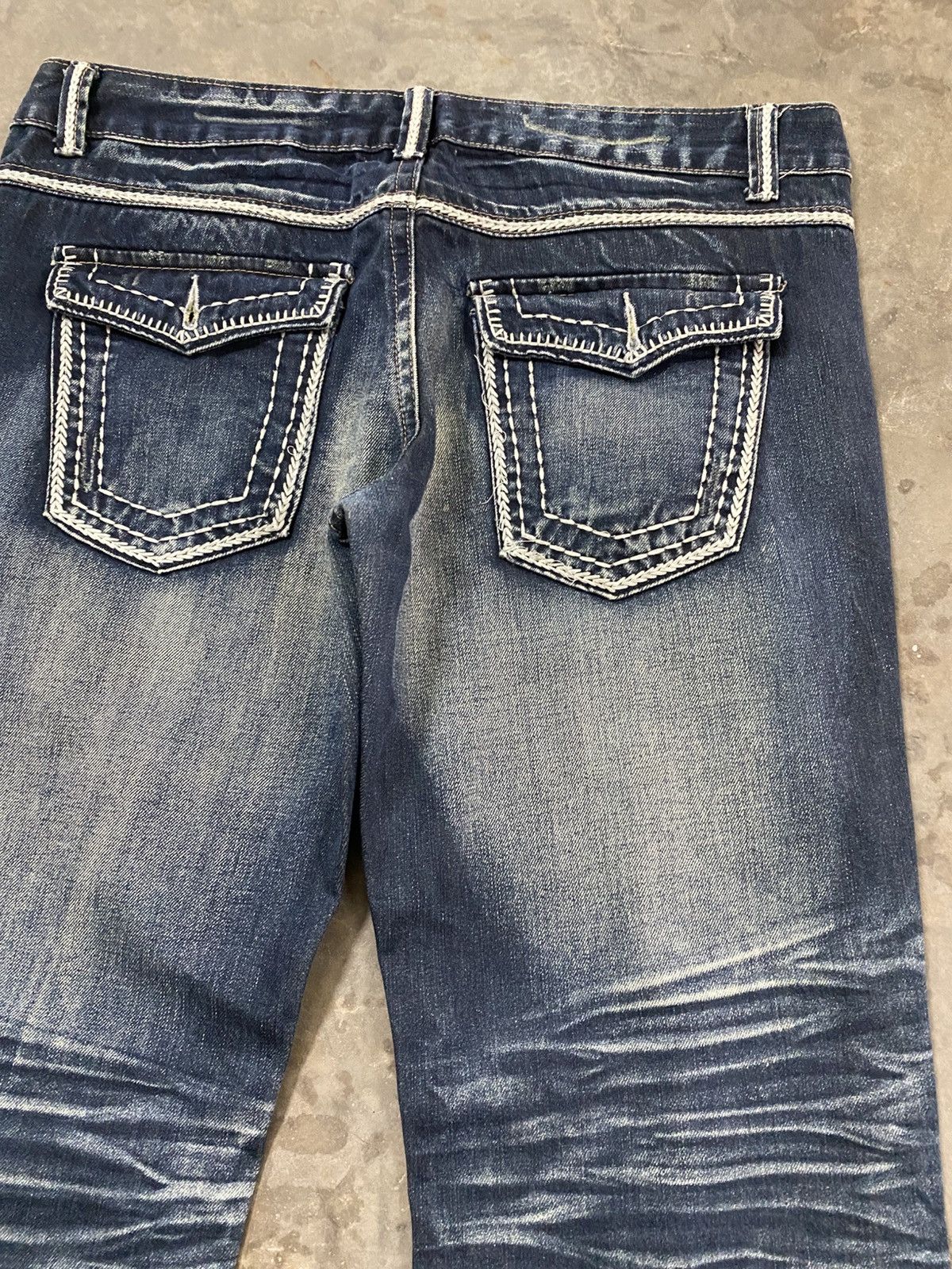 Hysteric Glamour × If Six Was Nine × Le Grande Bleu (L.G.B.) Flare Jeans Japanese Beast Distressed @241act Size US 35 - 5 Thumbnail