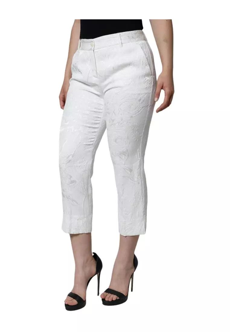Dolce & Gabbana o1y0925 Casual Pant in White Size 25" / US 0 / IT 36 - 2 Thumbnail