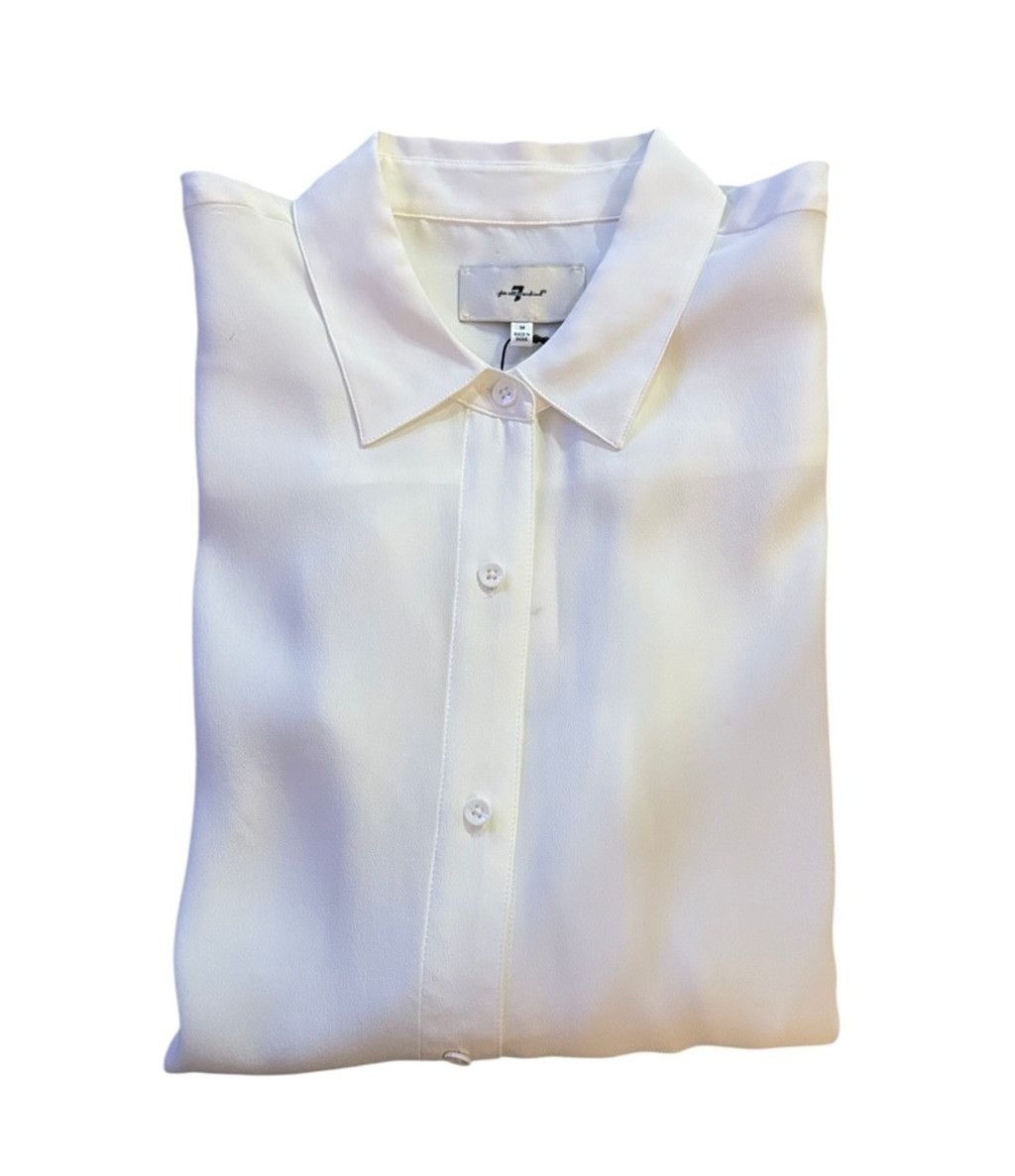 7 For All Mankind 7 For All Mankind Silk Button Down Shirt M Size M / US 6-8 / IT 42-44 - 3 Thumbnail