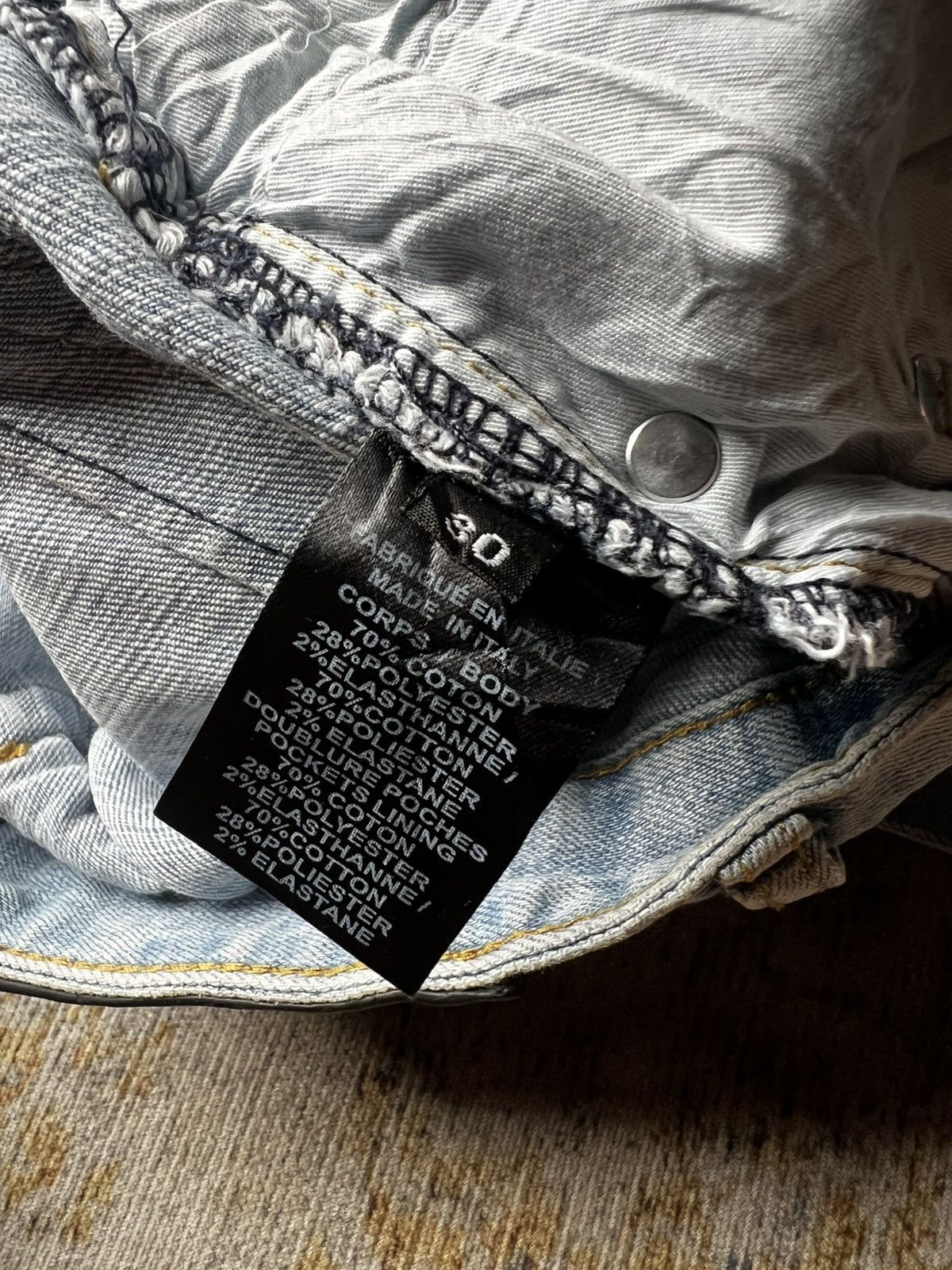 Balmain Balmain Washed Blue Biker Jeans Size US 30 / EU 46 - 9 Thumbnail
