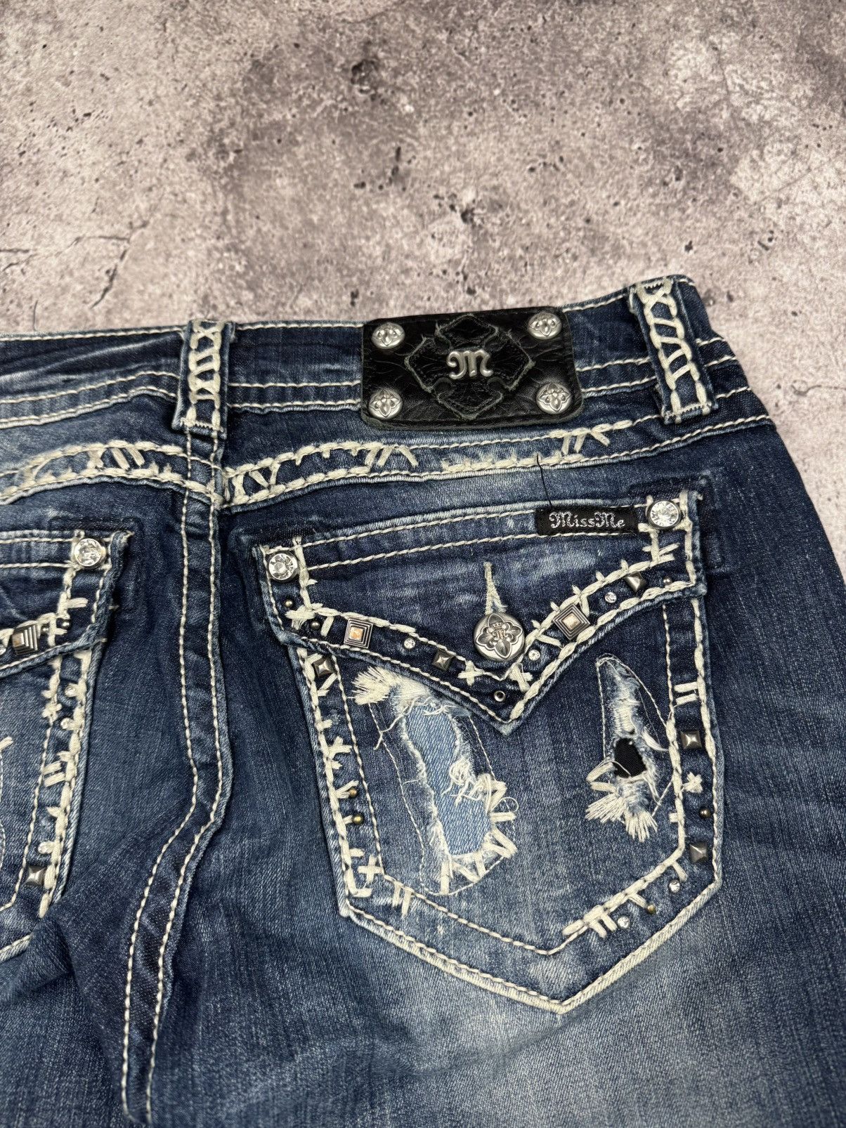 Miss Me Crazy Vintage Y2K Affliction Style Miss Me Jeans Japan denim Size 30" / US 8 / IT 44 - 3 Thumbnail