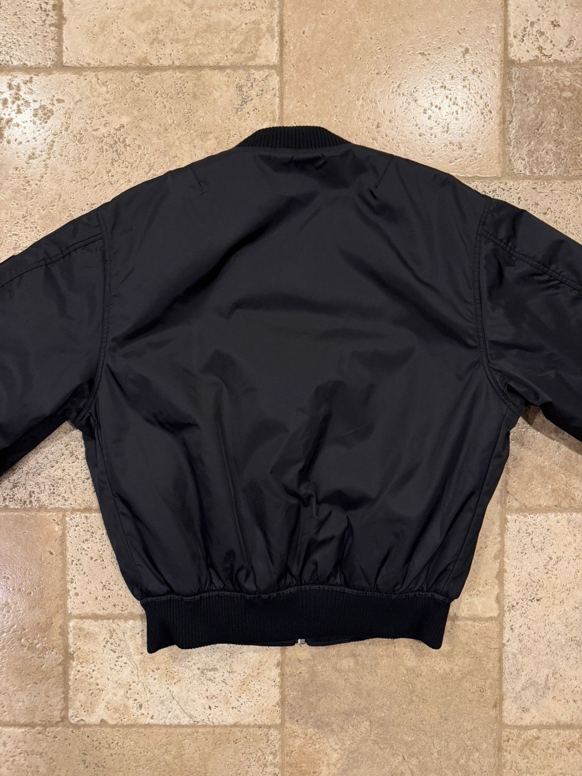Prada Prada Re-Nylon Triangle Logo Black Bomber Jacket Size US M / EU 48-50 / 2 - 14 Thumbnail