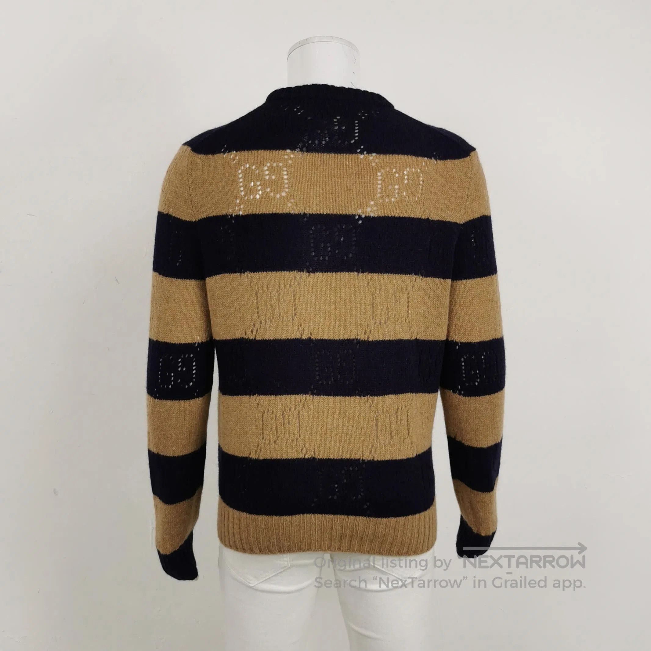Gucci Wool Striped Double G Sweater L.