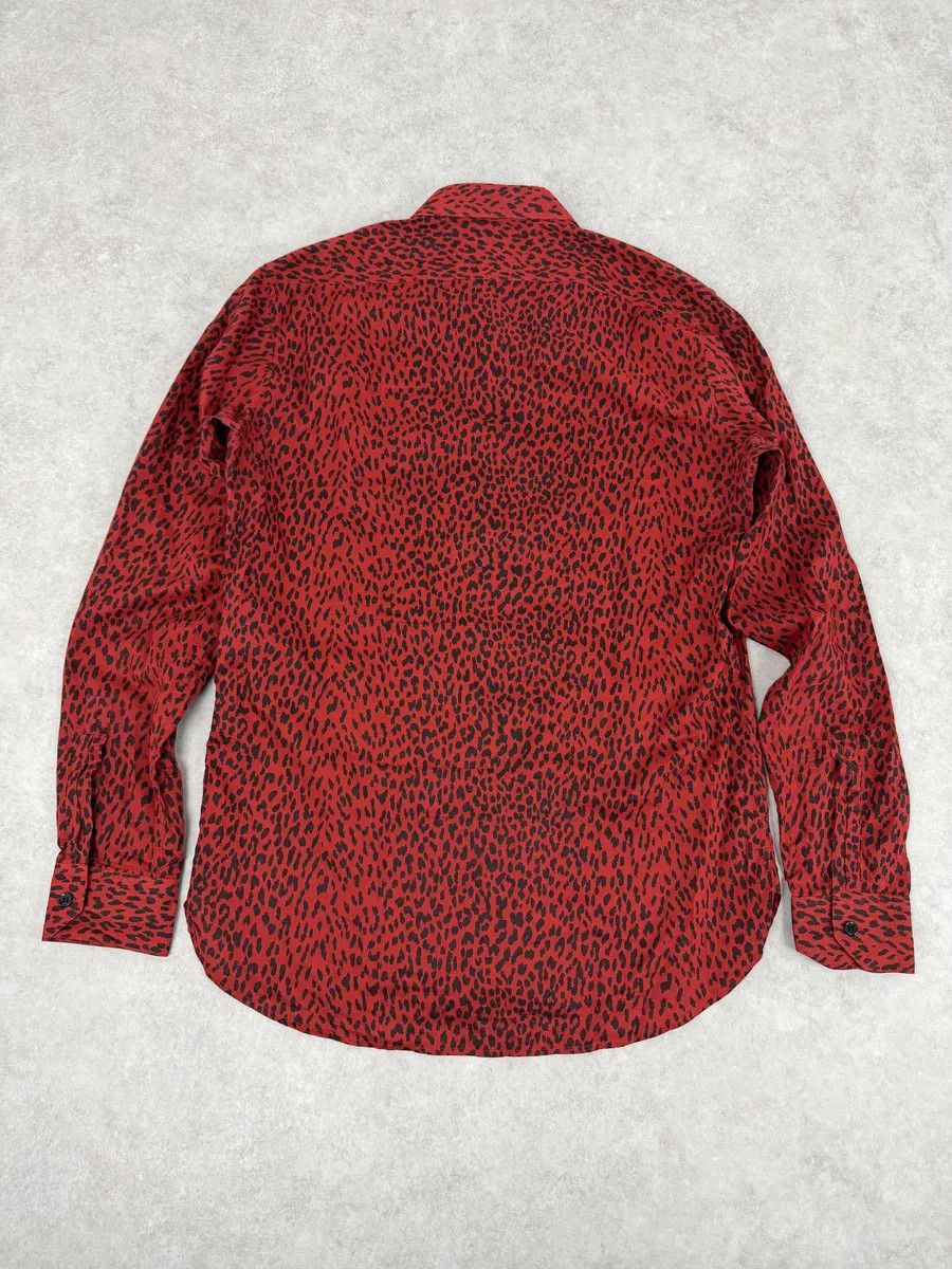 Saint Laurent Paris SS2014 Saint Laurent Red & Black Leopard Shirt Size US M / EU 48-50 / 2 - 2 Thumbnail