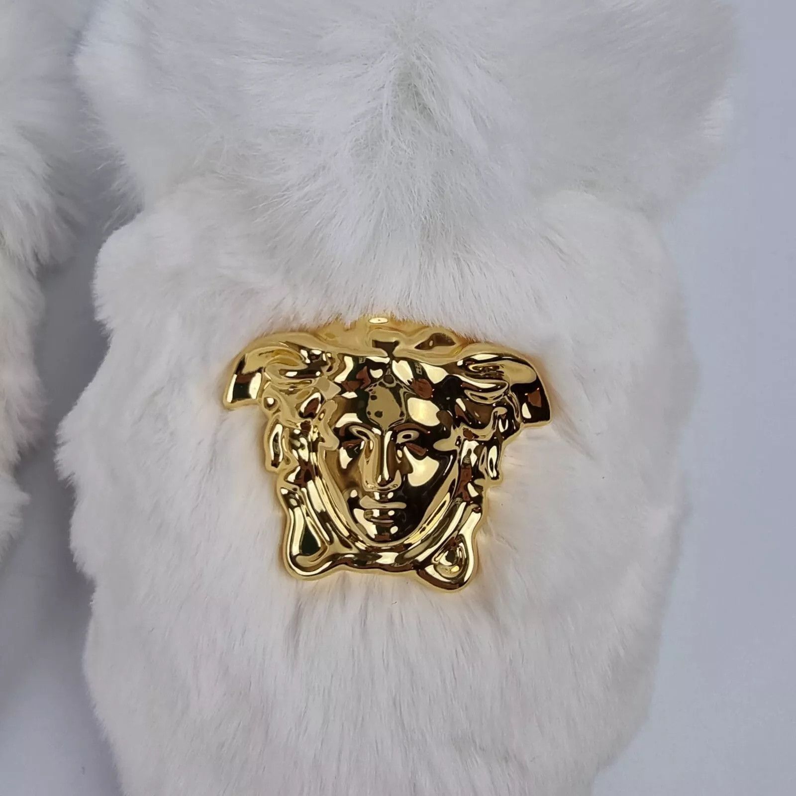 Versace Versace White Medusa Fur Slippers New Size US 6 / EU 39 - 6 Thumbnail