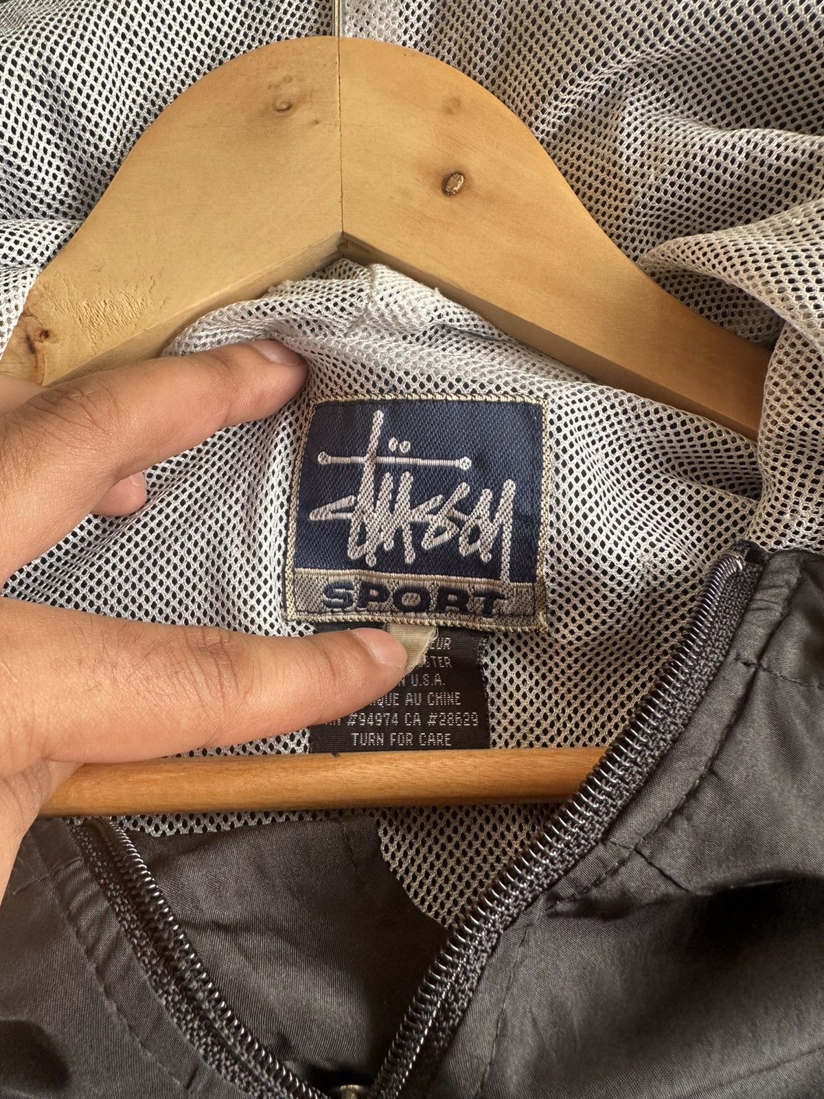 Stussy × Vintage Vintage 90’s Stussy Windbreaker Hood Streetwear USA Size US L / EU 52-54 / 3 - 6 Thumbnail