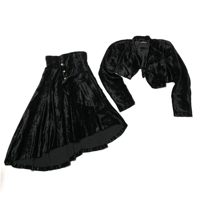 Comme des Garcons Comme des Garcons 1988 Velvet Skirt Set Size US 36 / EU 52 - 1 Thumbnail