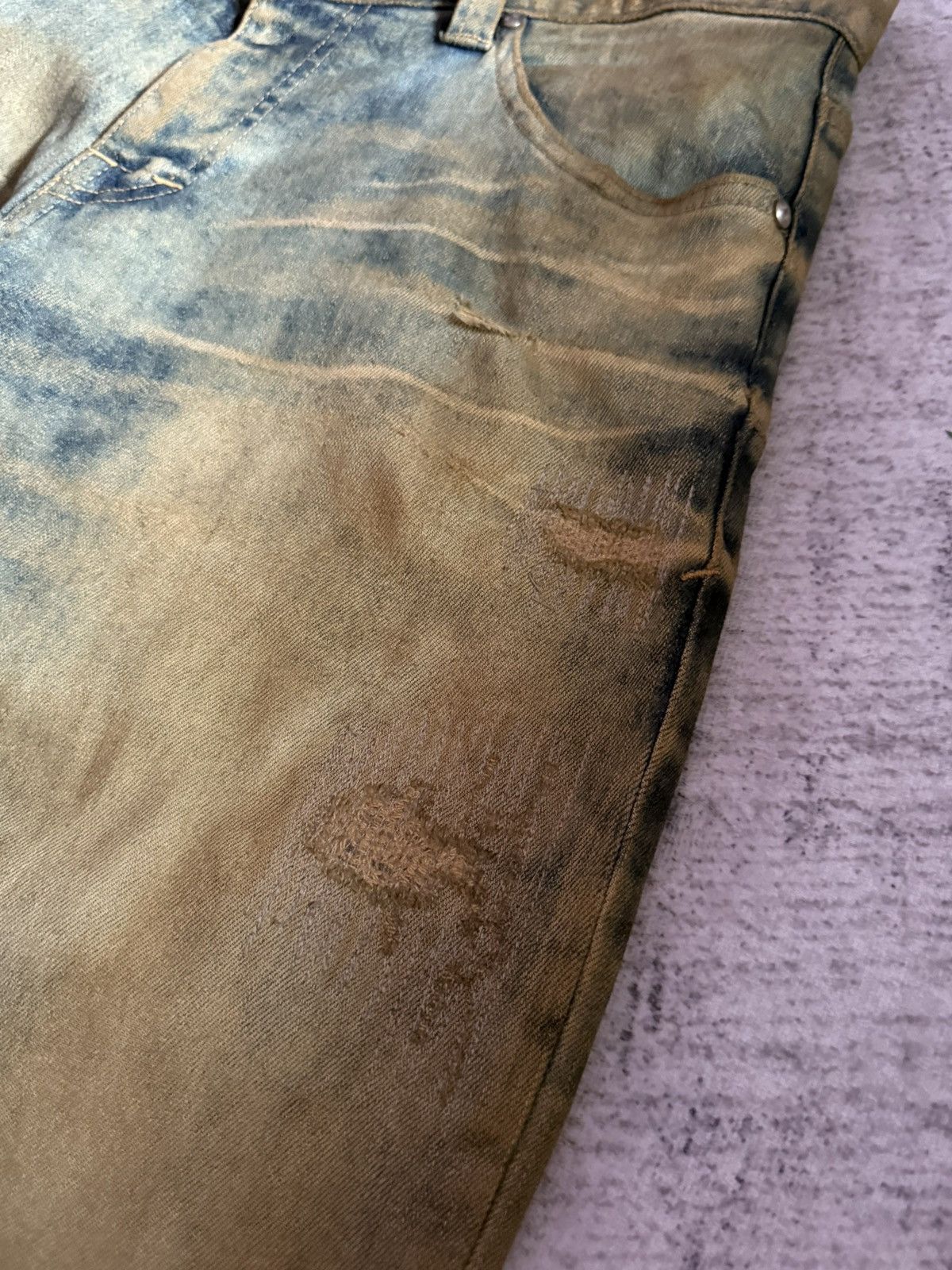 Tornado Mart Tornado Mart Mud Wash Repaired Details Flared Jeans Size US 32 / EU 48 - 9 Thumbnail