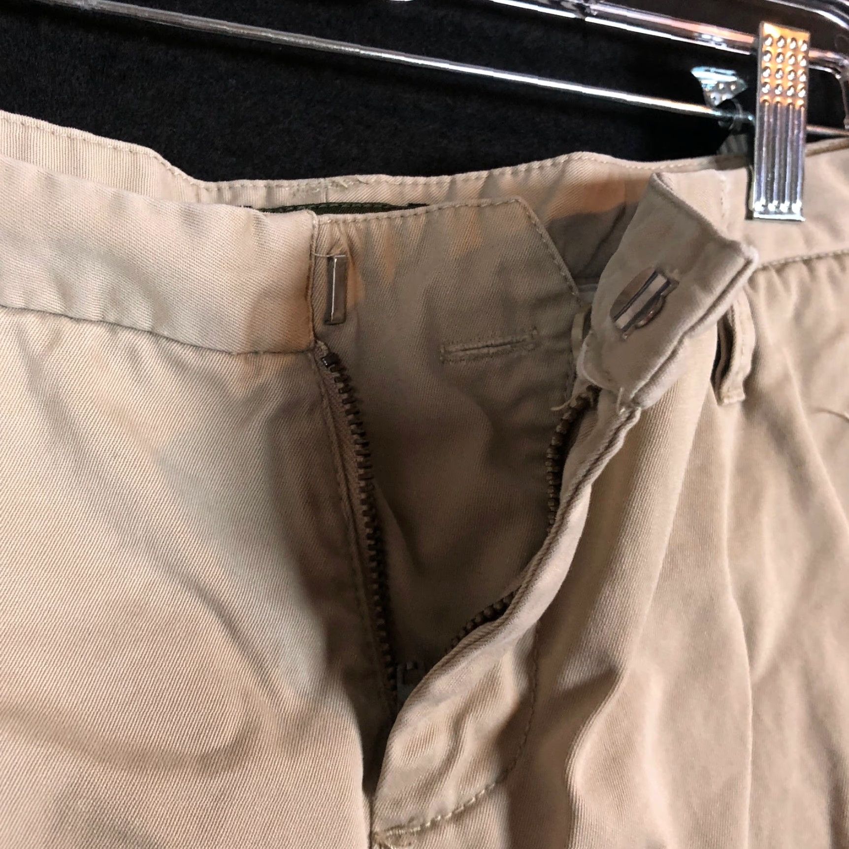 Eddie Bauer Eddie Bauer Womens Chinos Pants Tan Mid Rise Wide 100% Cotton Size 32" / US 10 / IT 46 - 4 Thumbnail