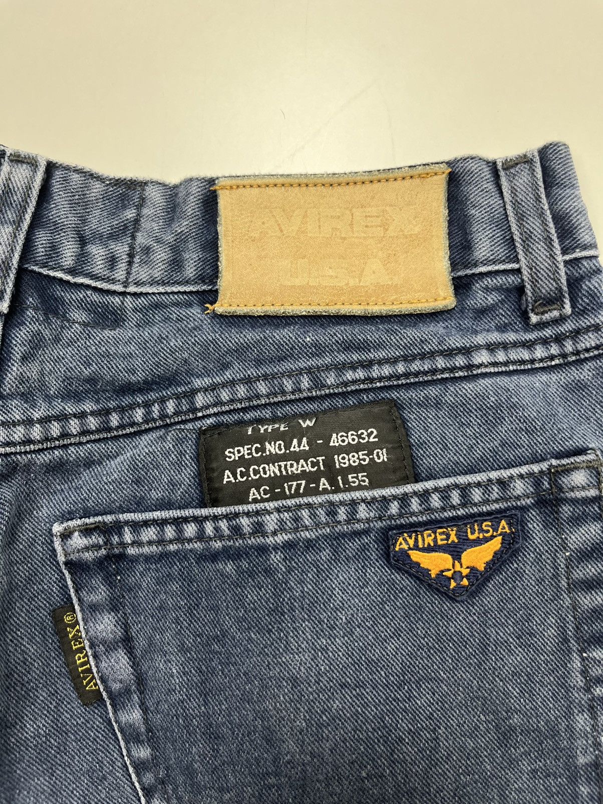 Avirex Avirex jeans of tight denim straight cut men jeans vintage Size US 31 - 10 Thumbnail