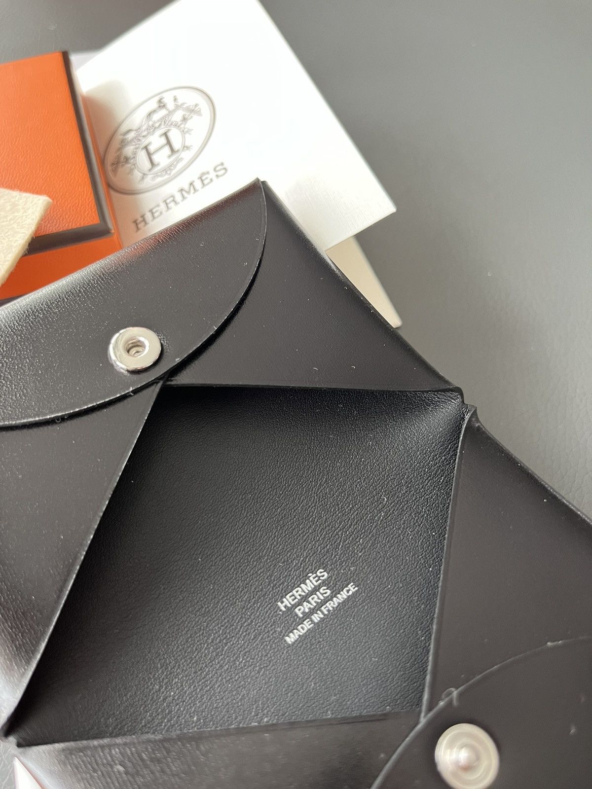 Hermes Extremely Rare Hermes Calvi Wallet Box Leather Size ONE SIZE - 8 Thumbnail