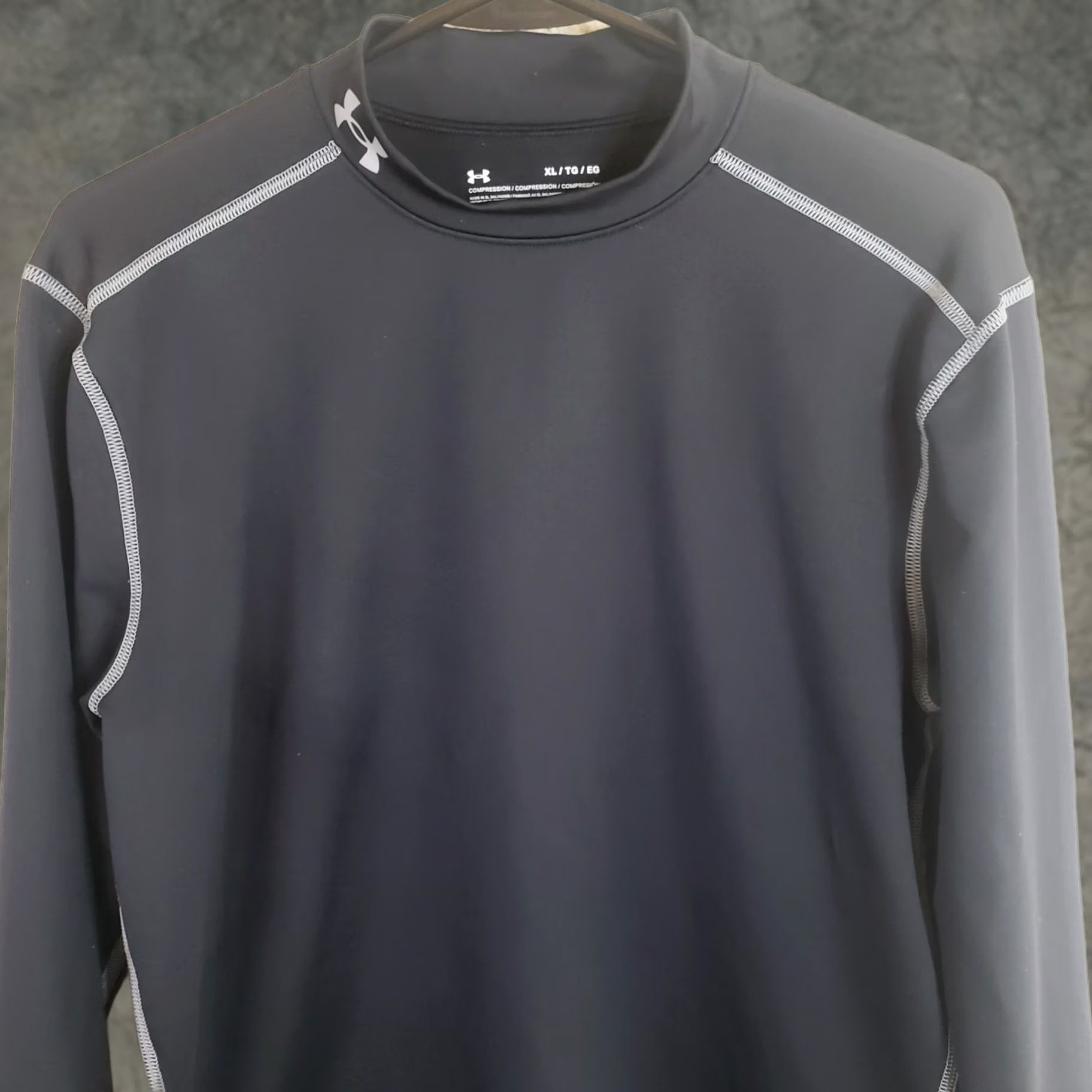 Under Armour Under Armour Men Activewear Shirt XL Black Compression ColdGear Logo Long Sleeve Size US XL / EU 56 / 4 - 1 Thumbnail