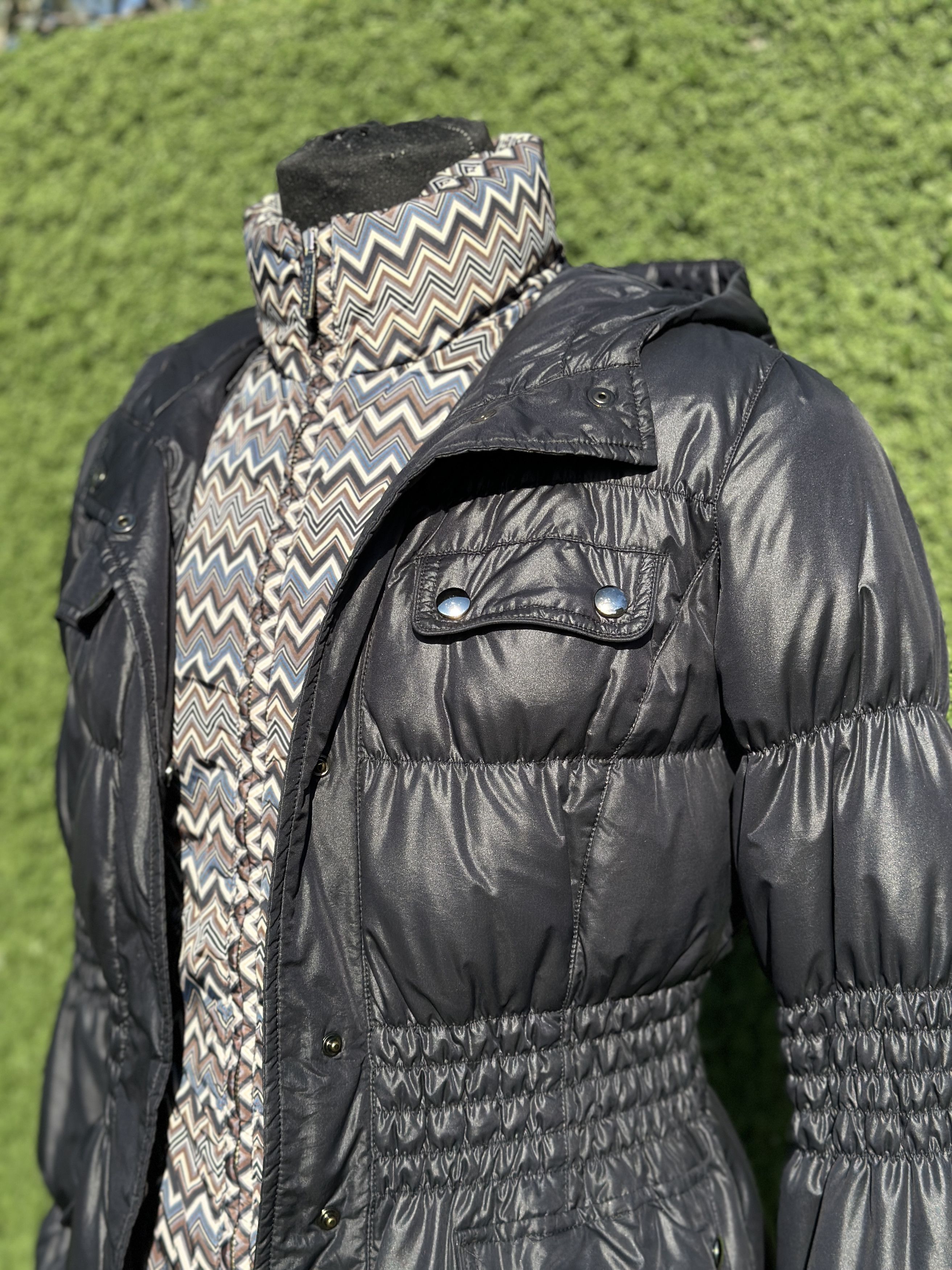 Missoni Wave MISSONI Size XS Black Piumino Down Puffer Coat Size XS / US 0-2 / IT 36-38 - 10 Thumbnail