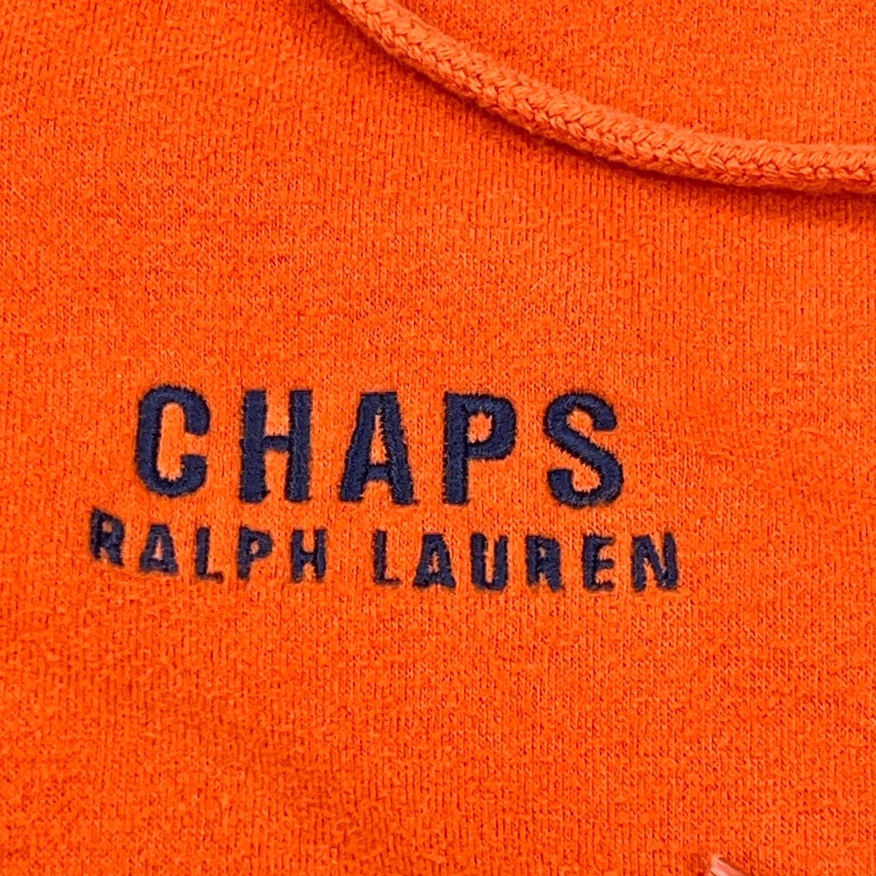 Chaps VINTAGE Chaps Hoodie Mens Large Orange Blue Sweatshirt Jacket Y2K Ralph Lauren Chaps Hooded Full Zip Pockets Embroidered Logo Size US L / EU 52-54 / 3 - 5 Thumbnail
