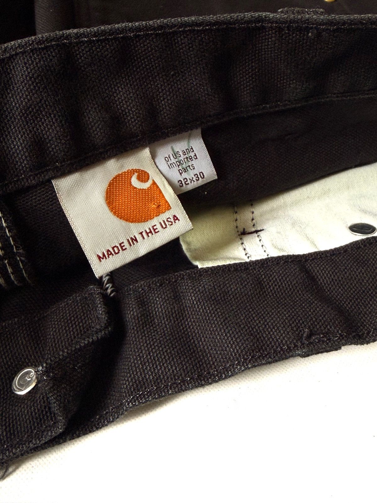Carhartt Carhartt Double Knee Black Jeans Made In USA Men’s 32x30 Size US 32 / EU 48 - 7 Thumbnail