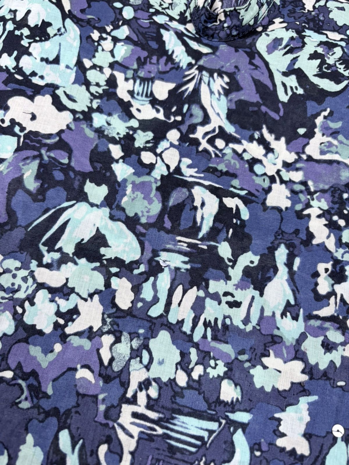 Tory Burch Vintage Tory Burch Blue Abstract Floral Tunics Blouse 12 Size M / US 6-8 / IT 42-44 - 5 Thumbnail